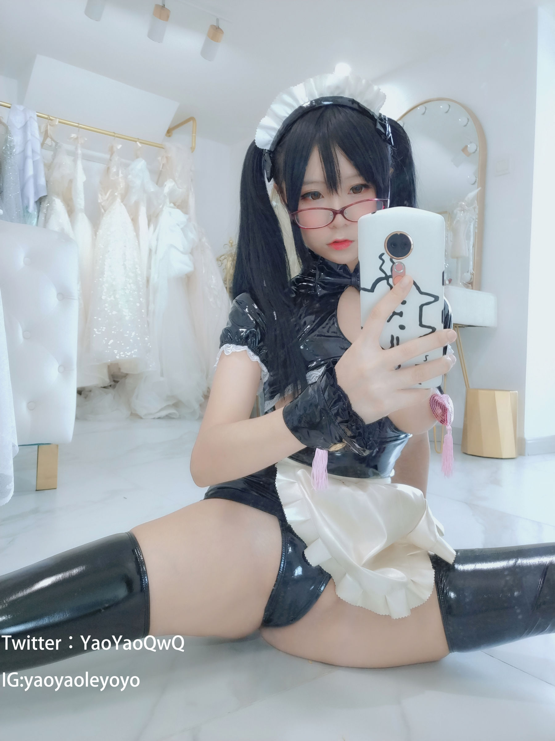 萌妹子Coser摇摇乐yoyo - 恶魔女仆-图47