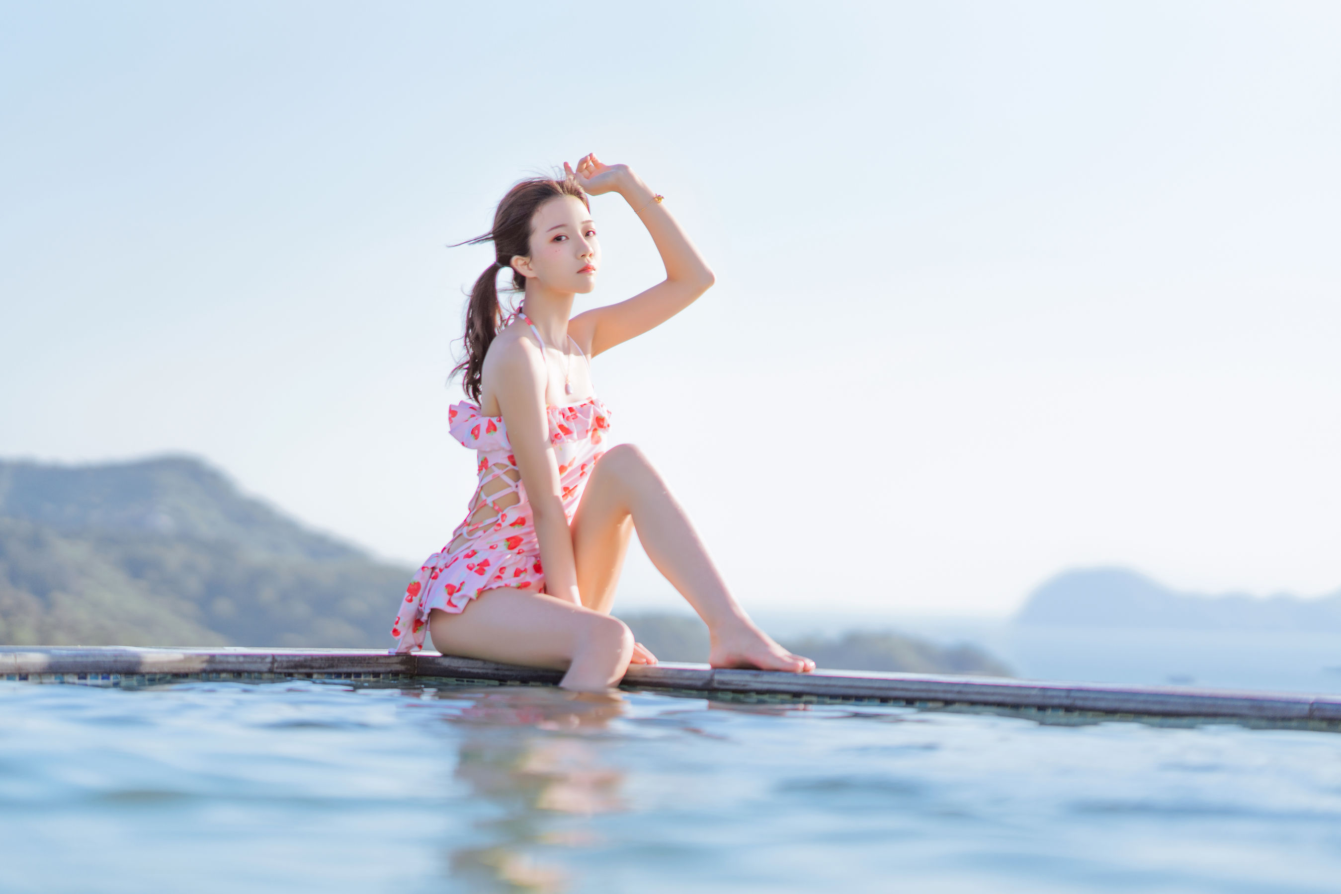 桜桃喵 - 甜甜之草莓泳衣-图9