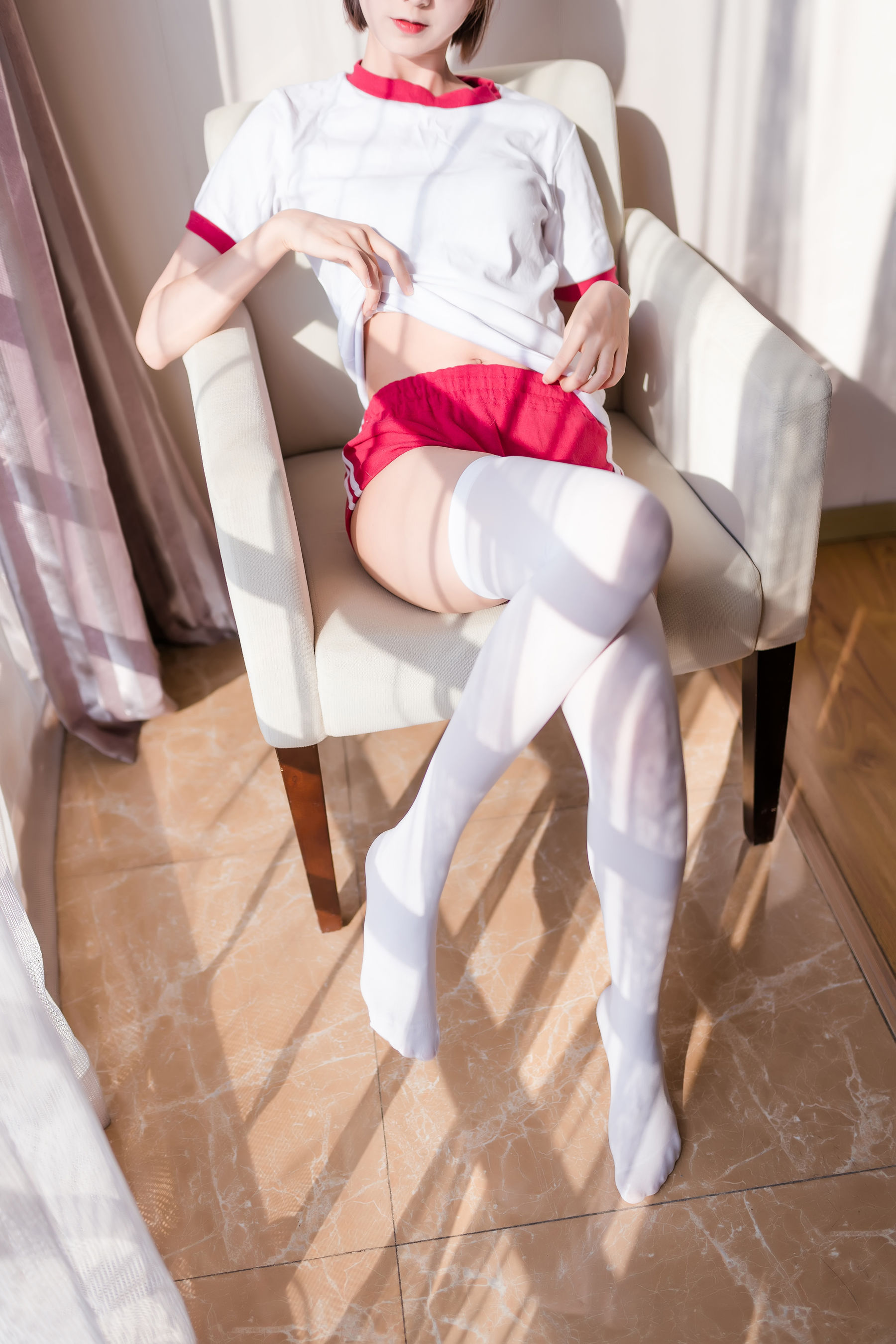 萌系小姐姐木绵绵OwO - 死库水+体操服+女仆-图13