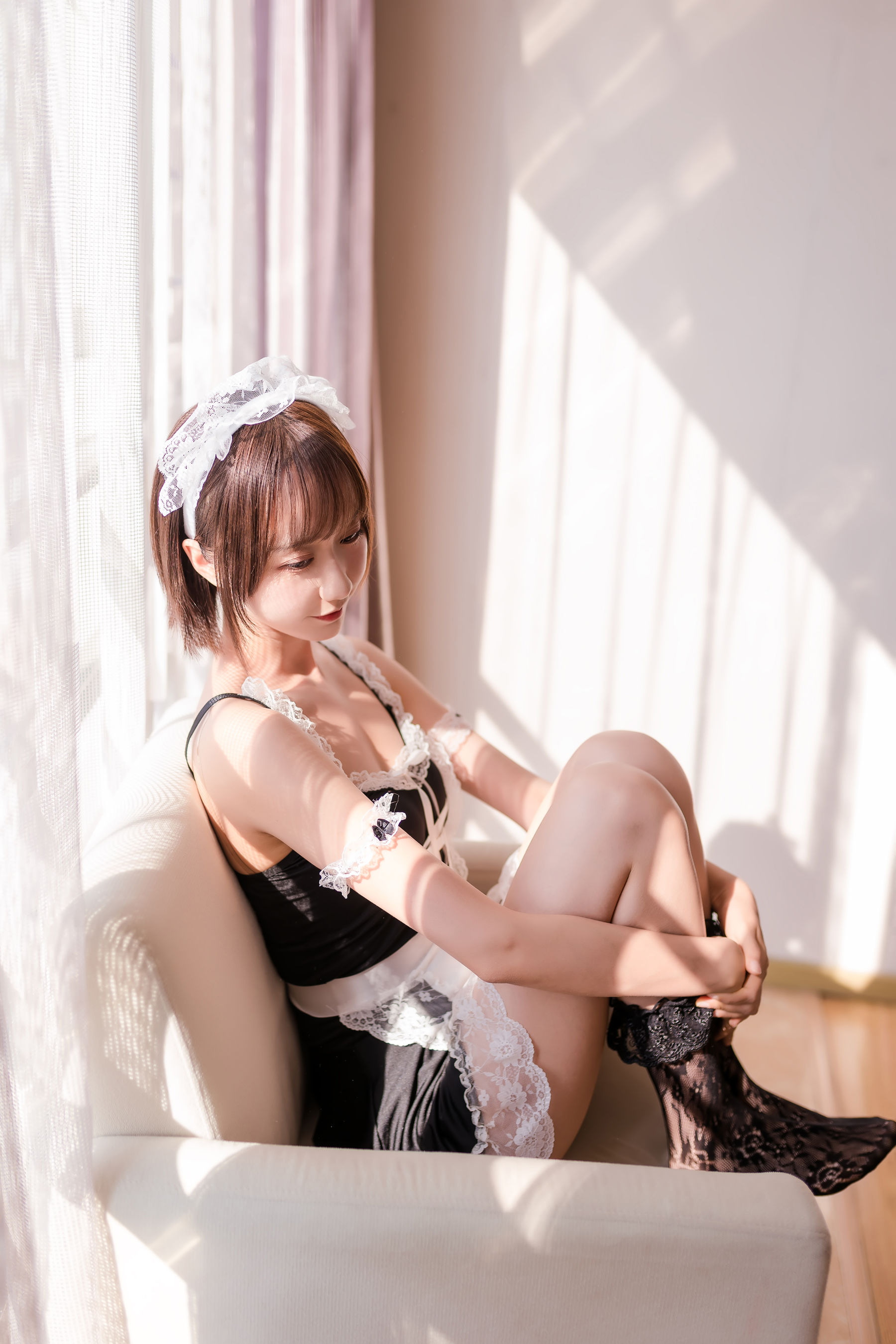 萌系小姐姐木绵绵OwO - 死库水+体操服+女仆-图18