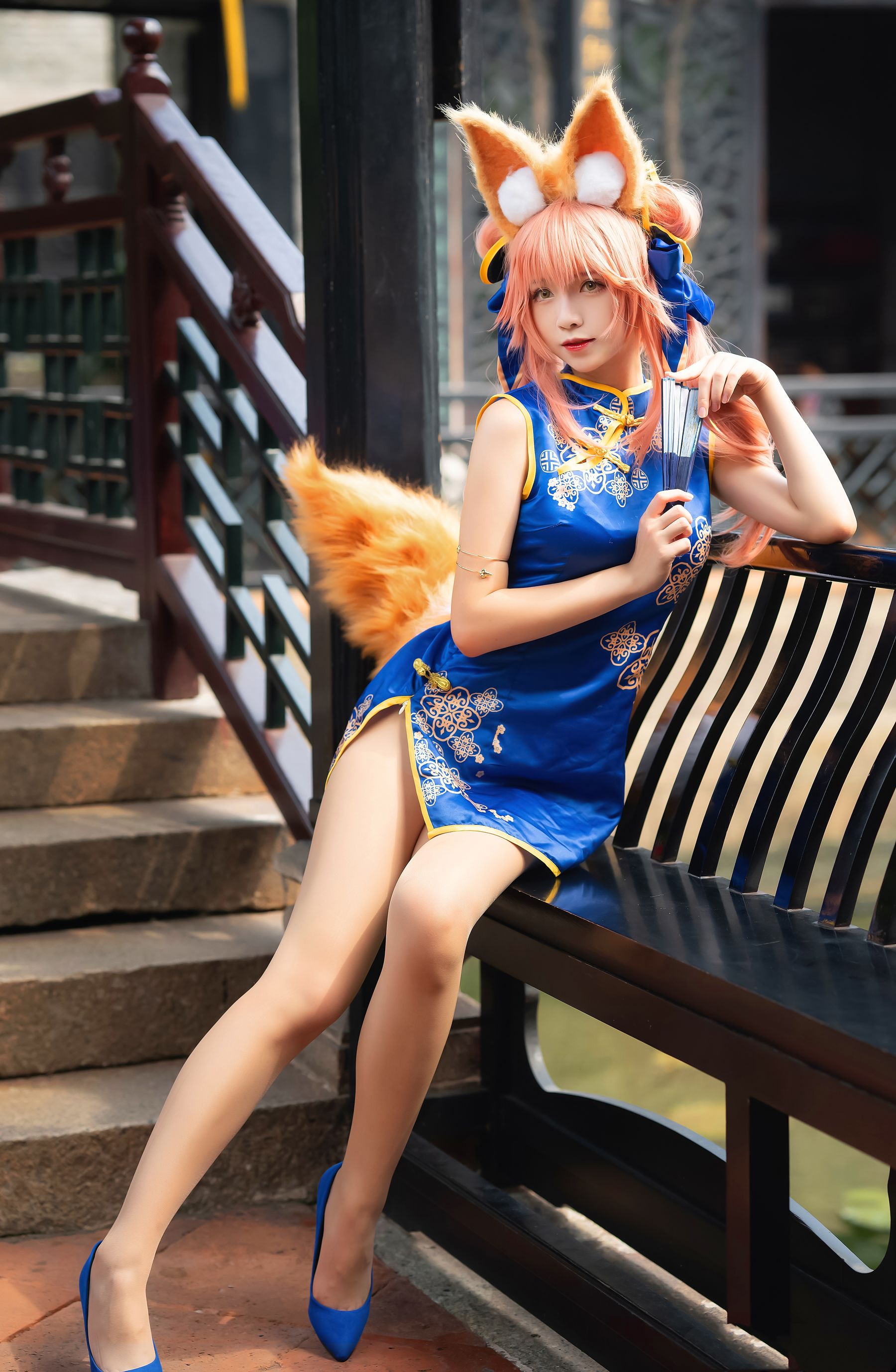 动漫博主大大卷卷小卷 - 玉藻前旗袍-图4