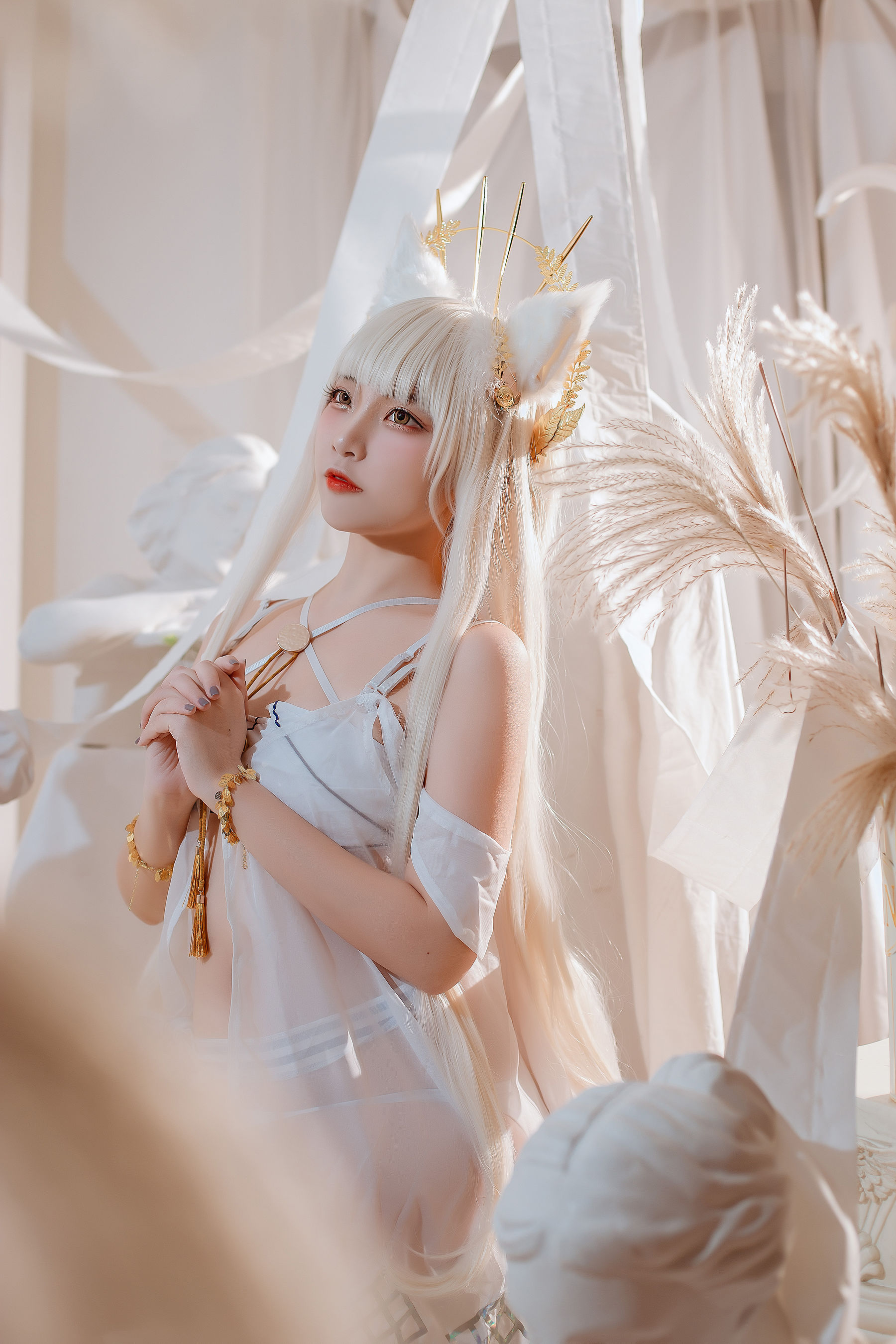 人气Coser二佐Nisa - 方舟白金泳装-图12