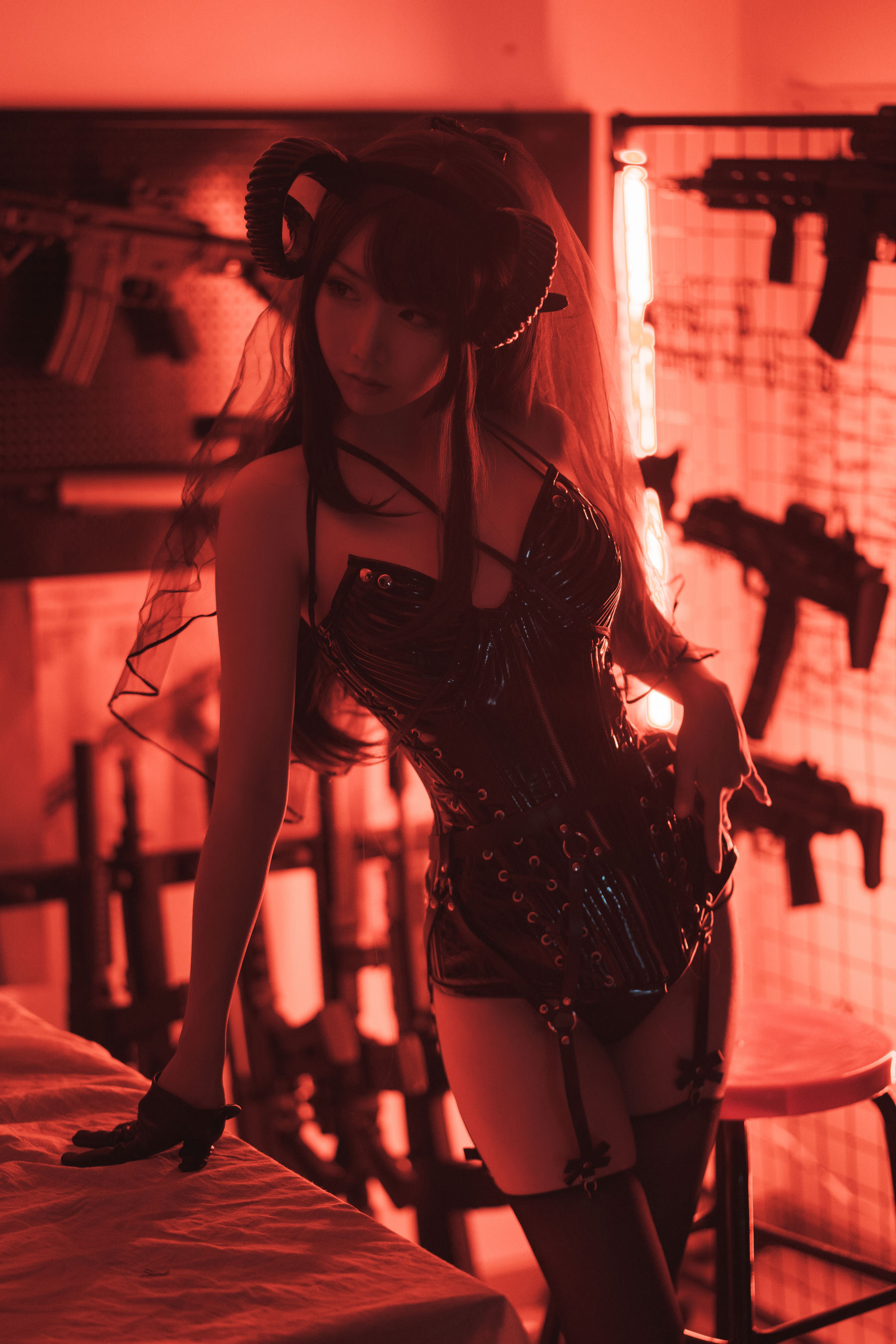 可爱人气Coser面饼仙儿 - 束腰魅魔-图12