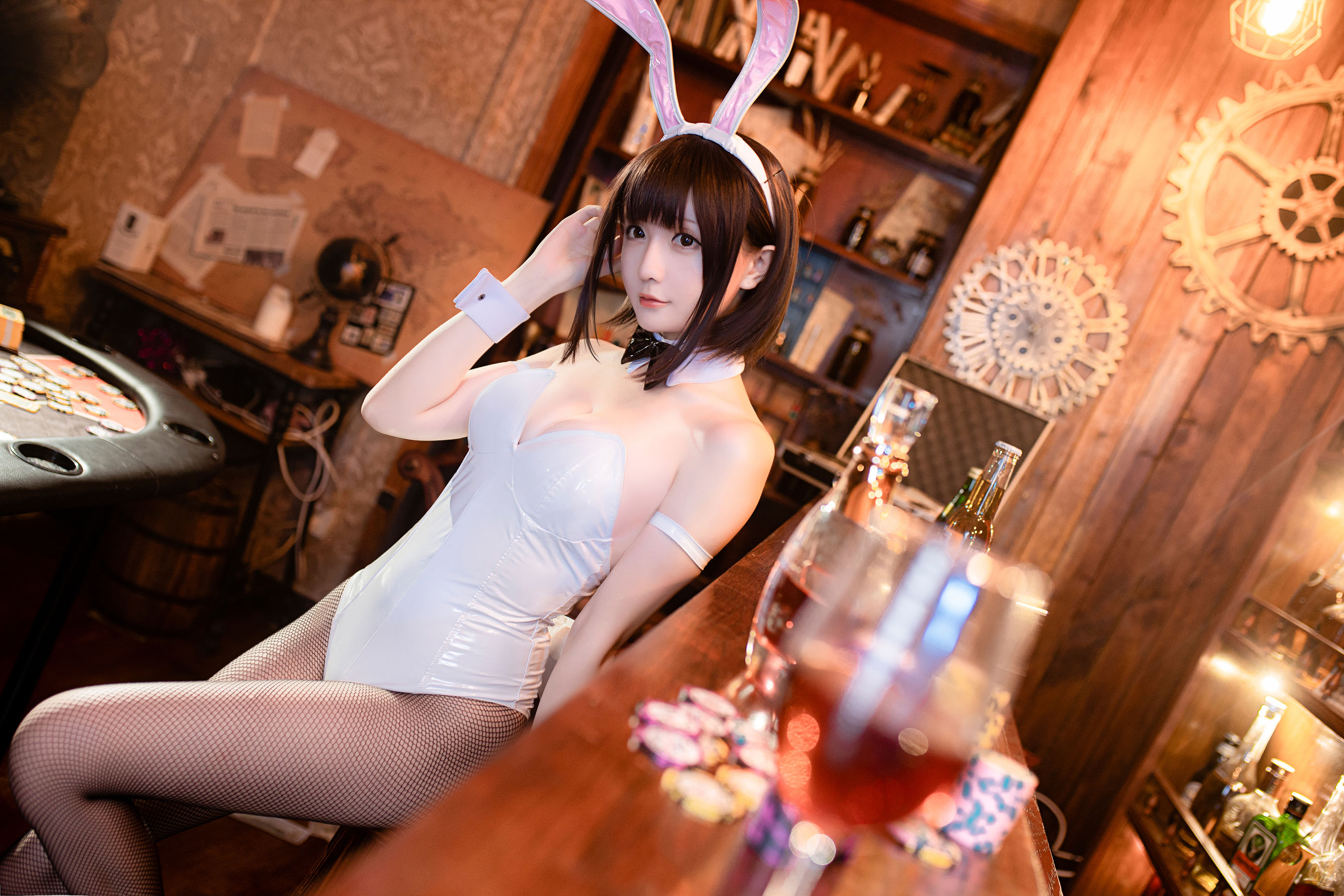 Coser小姐姐星之迟迟 - 加藤惠 兔女郎-图29