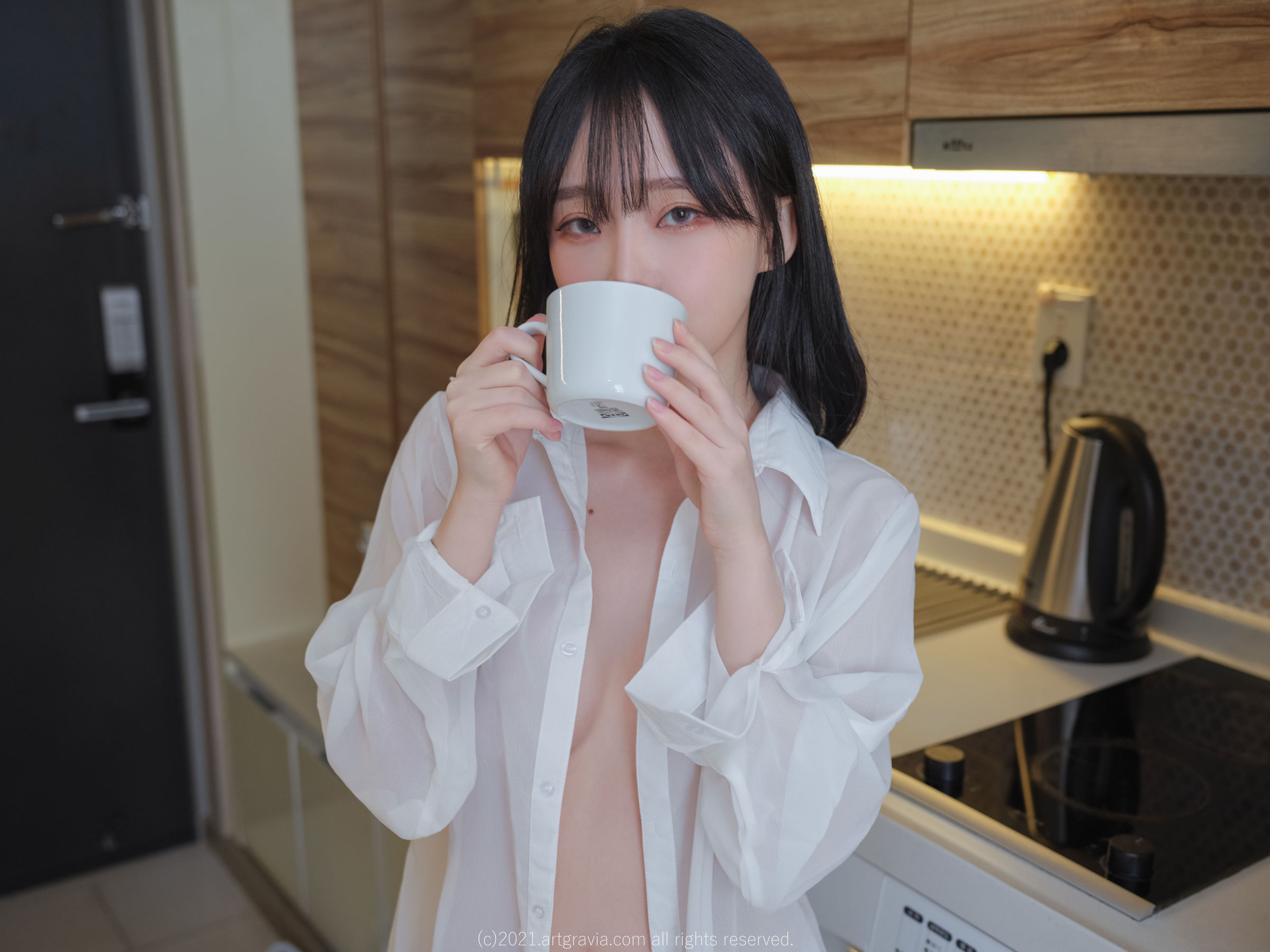VOL.261 Ming Sunha - 白衬衫女友居家诱惑-图1