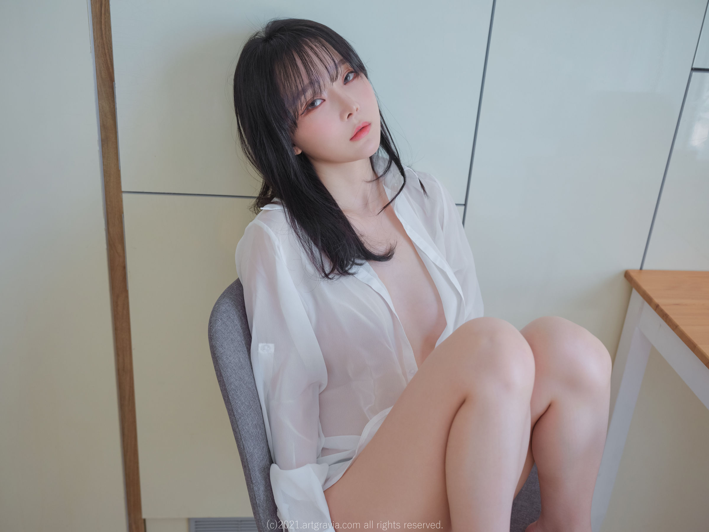 VOL.261 Ming Sunha - 白衬衫女友居家诱惑-图5