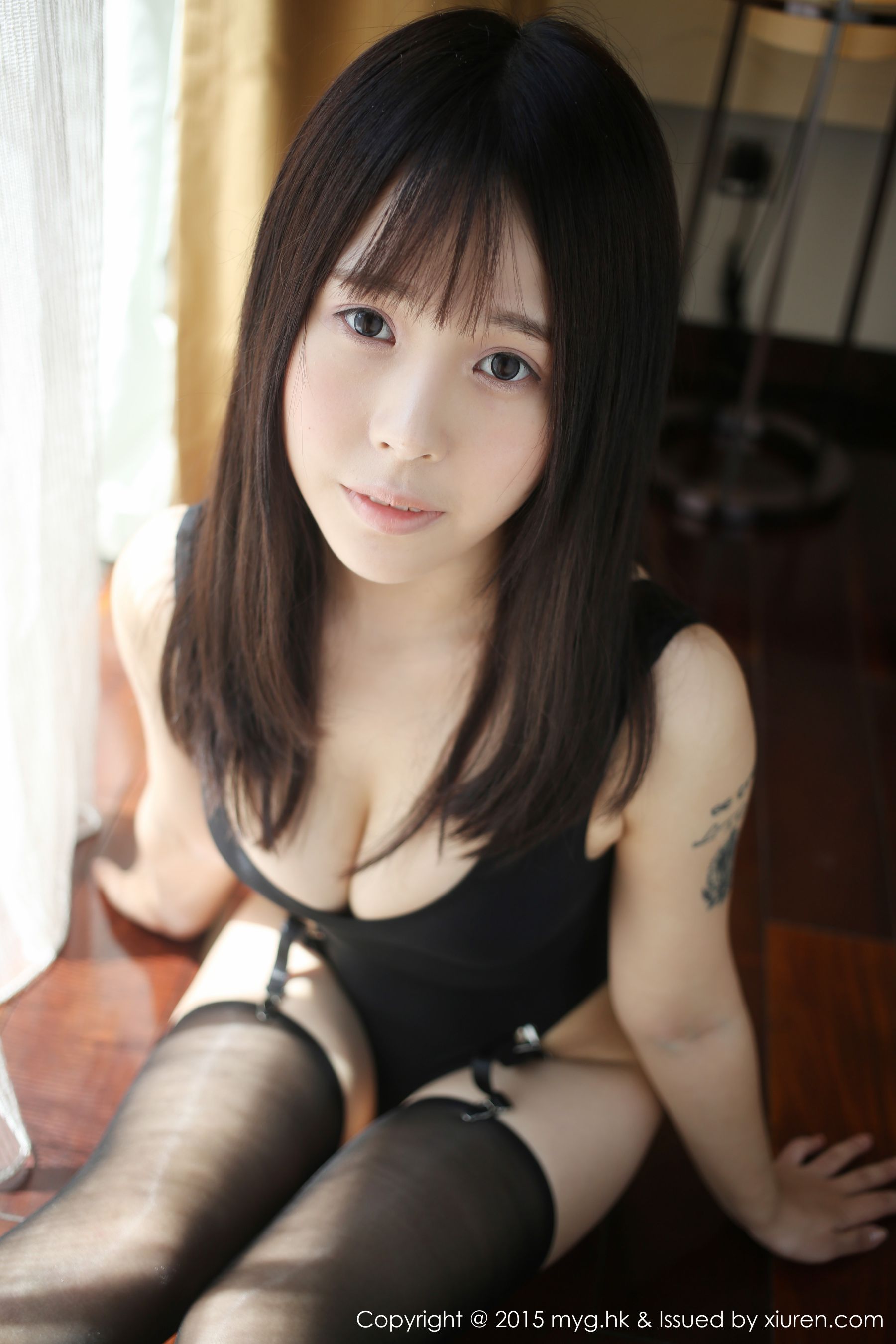 Evelyn艾莉《高叉死库水+黑丝吊袜》  Vol.166-图29