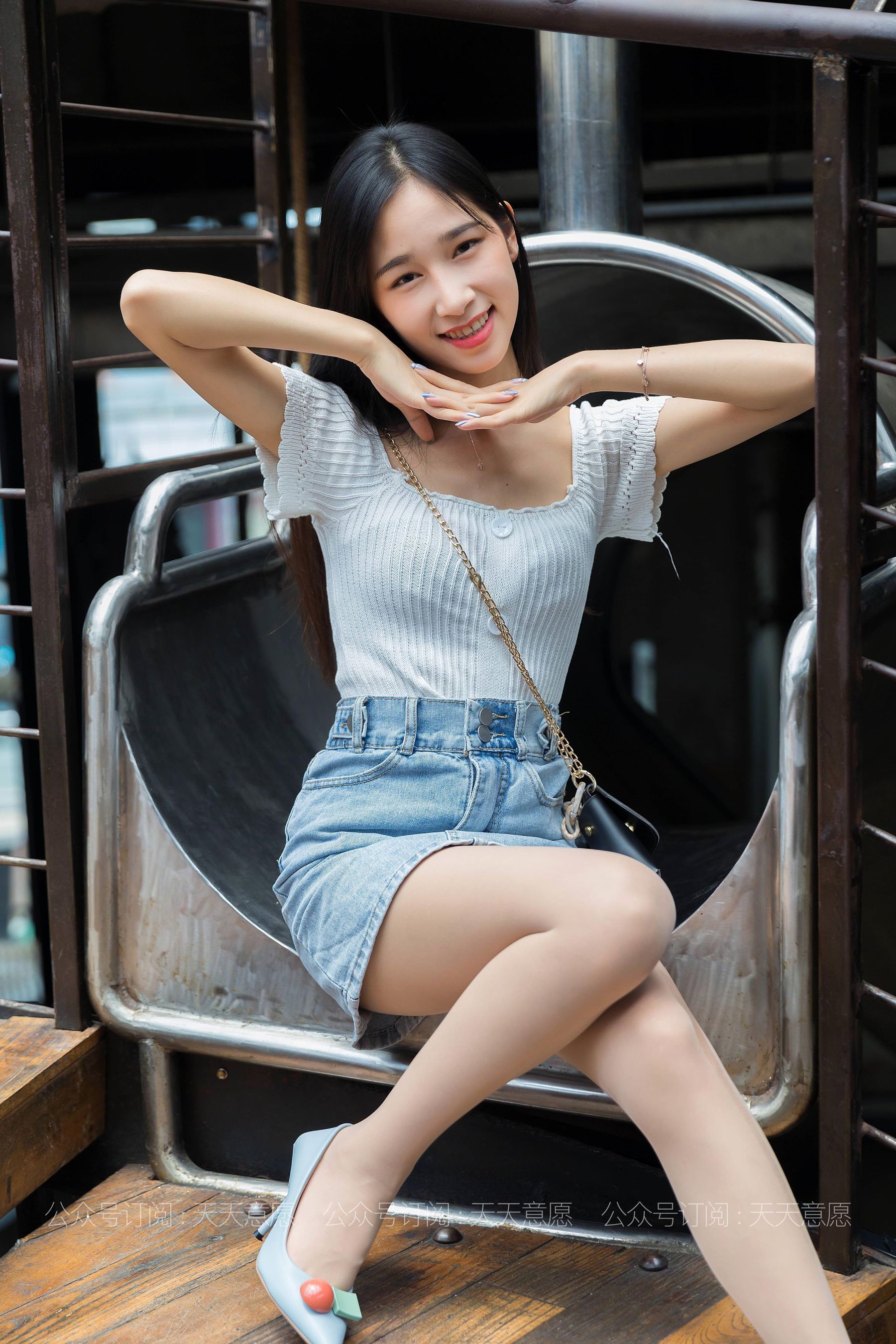 丝享家 792：美子《玩滑滑梯》-图3