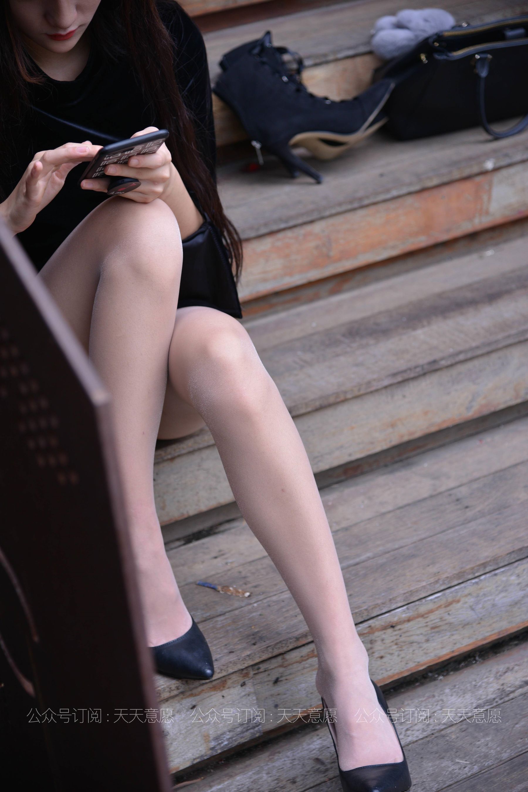 丝享家 793：潇潇《楼梯上的黑色绑带》-图27