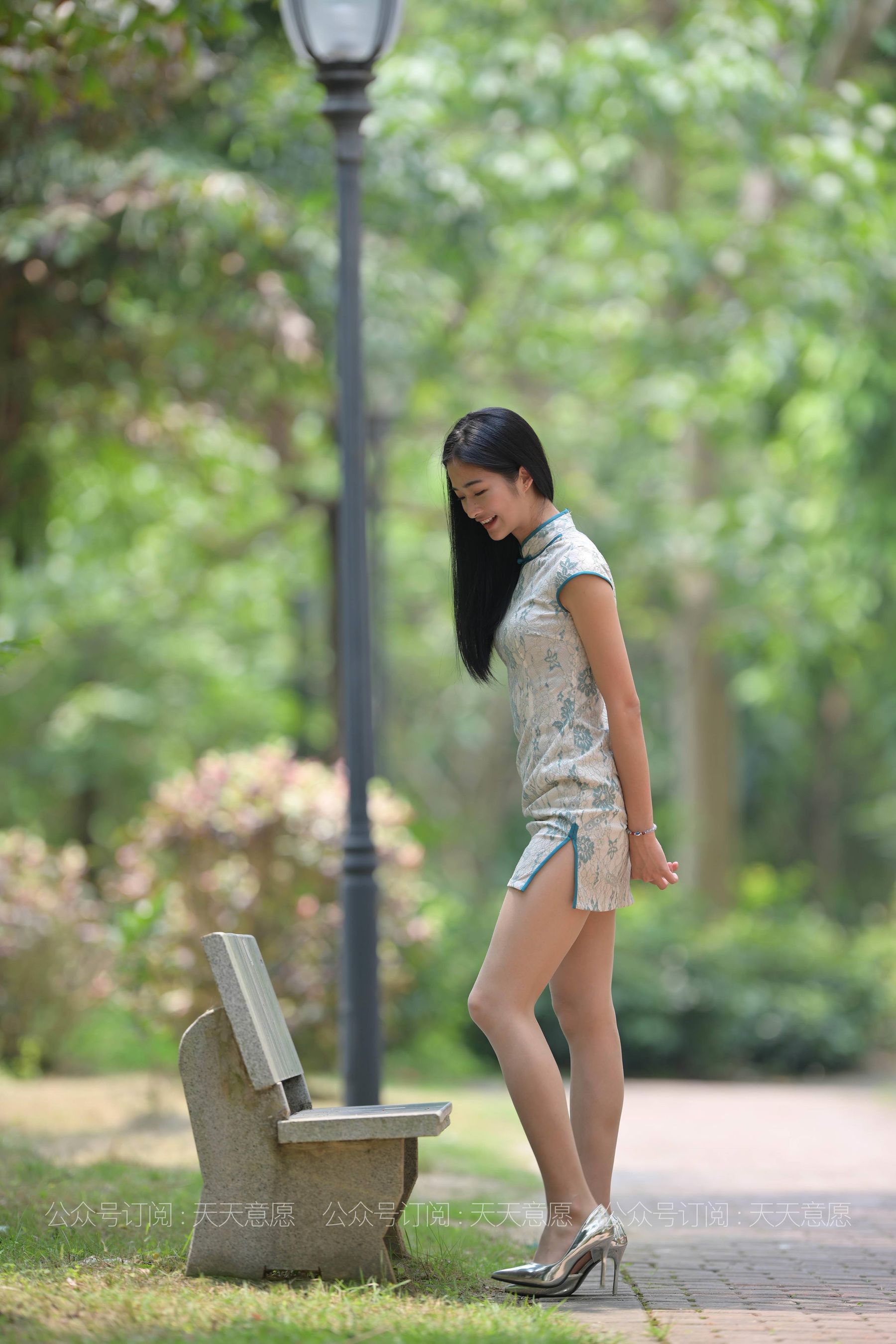 丝享家 796：宁宁《绿荫旗袍秀》-图15