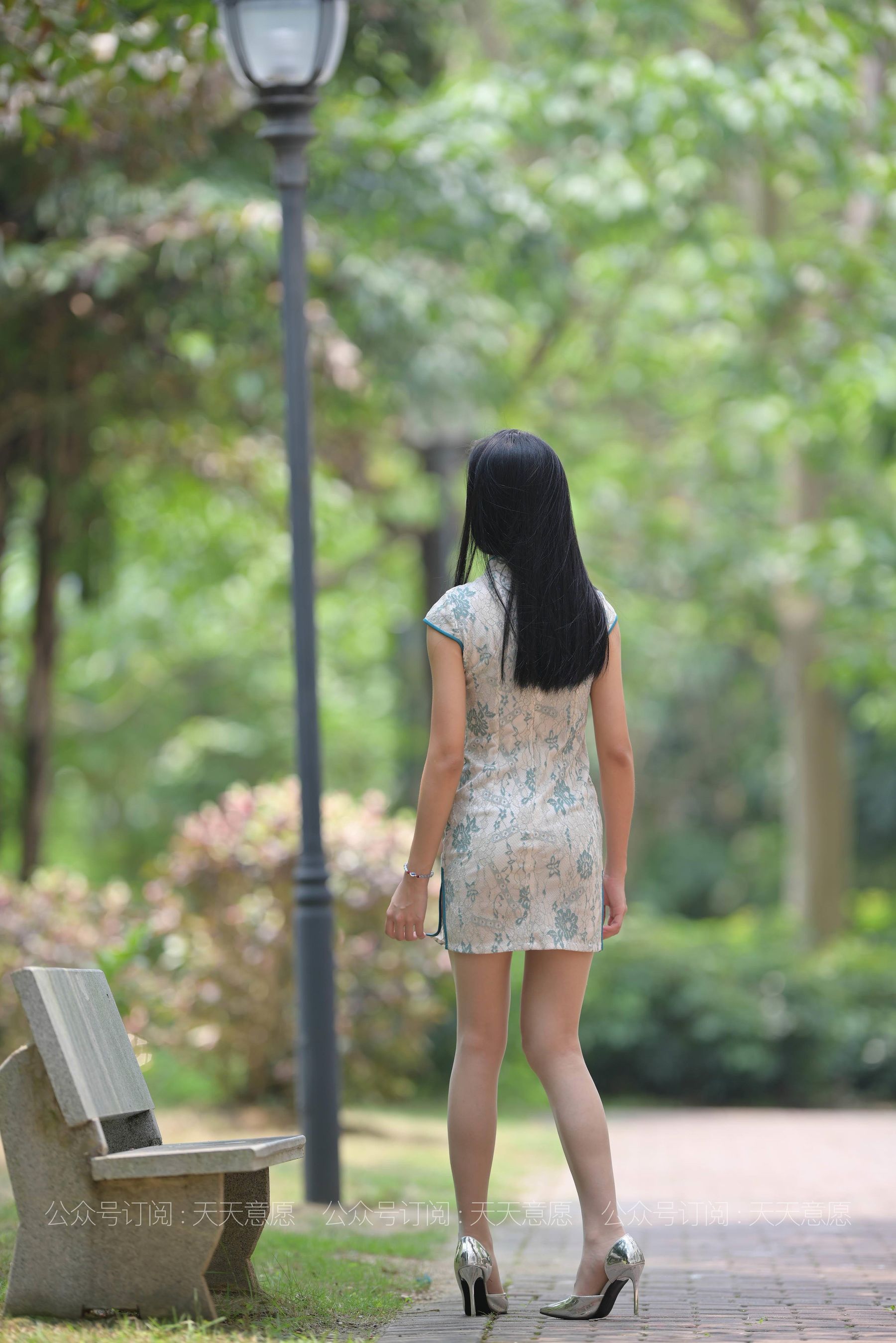 丝享家 796：宁宁《绿荫旗袍秀》-图17