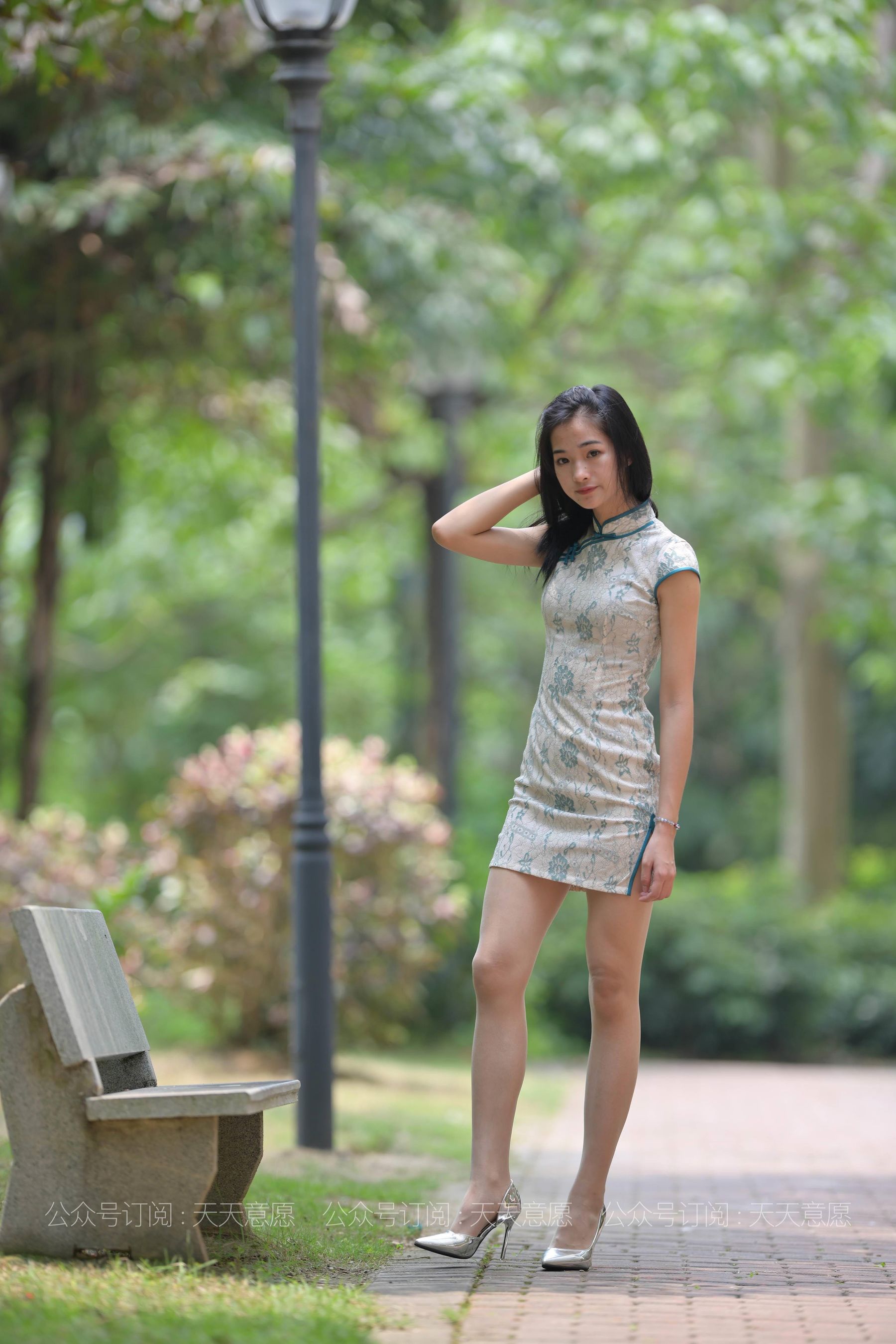 丝享家 796：宁宁《绿荫旗袍秀》-图19