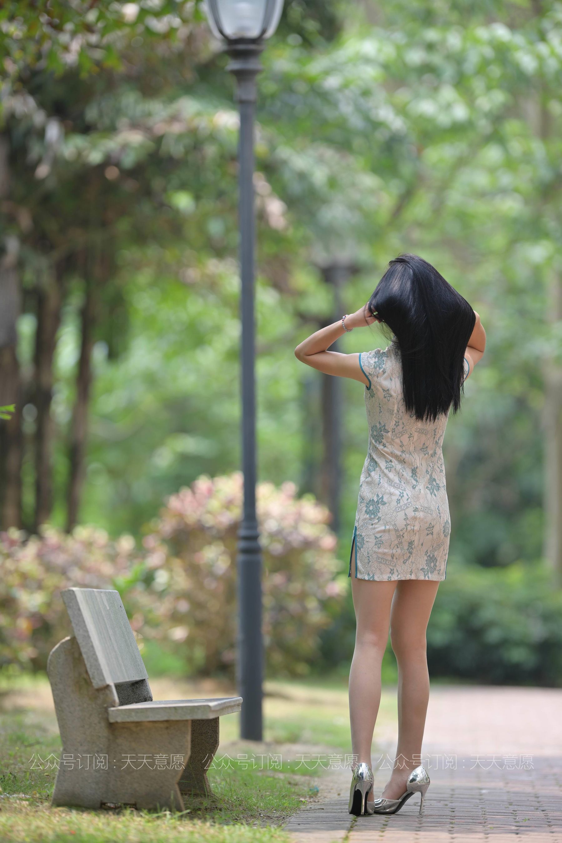 丝享家 796：宁宁《绿荫旗袍秀》-图20