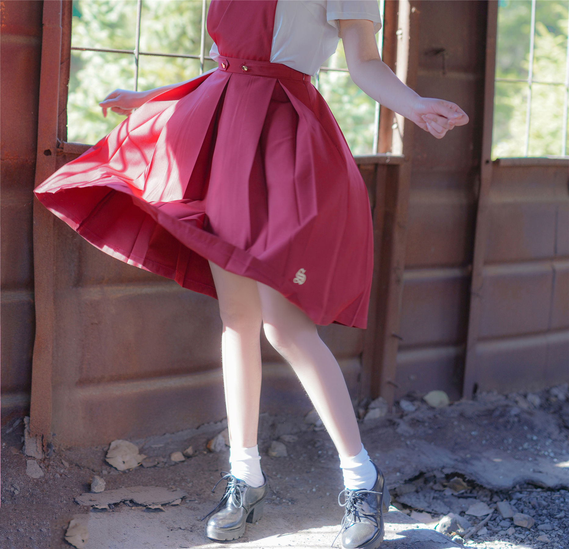 VOL.444 红色JK裙-图2