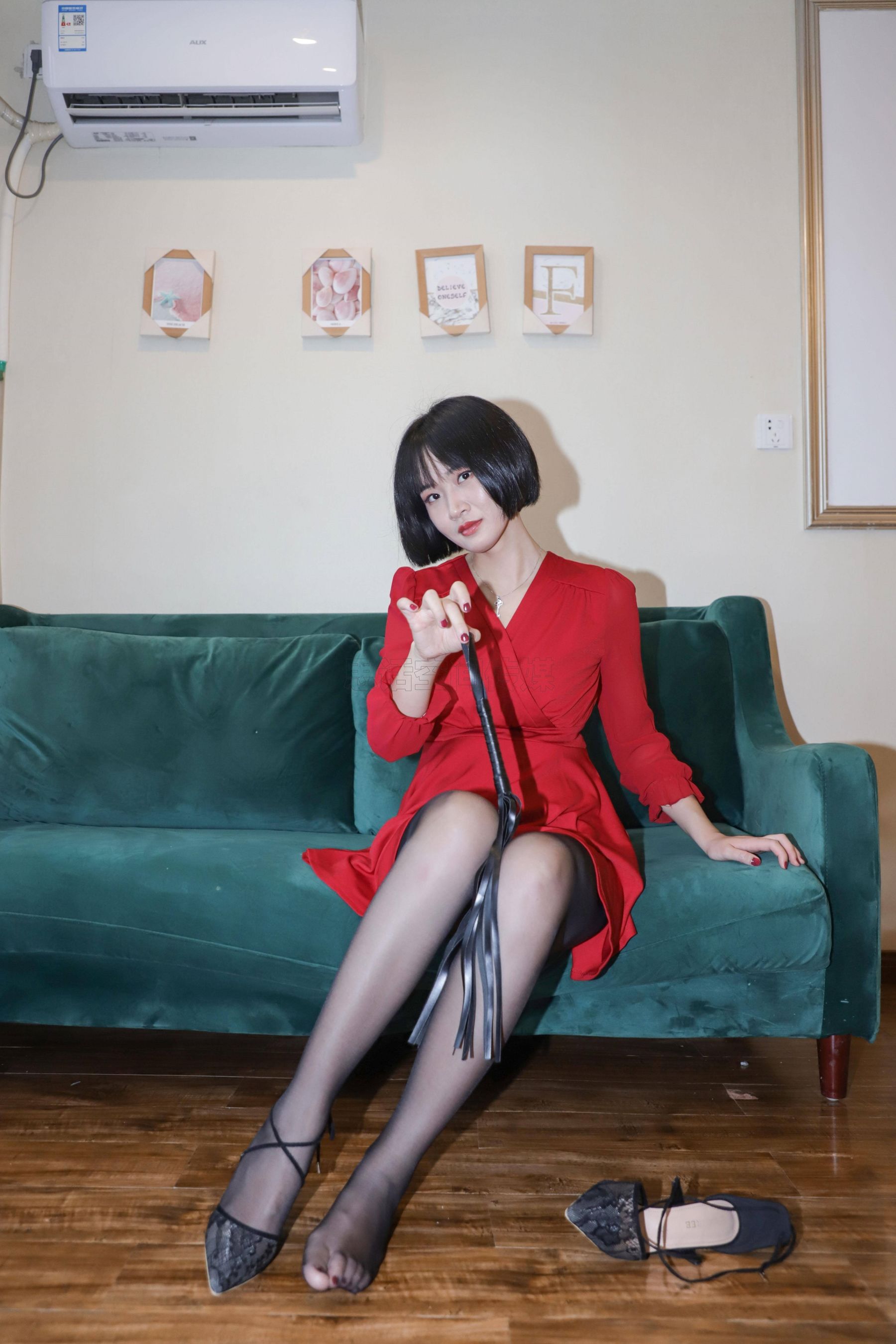 SJ033 新模沐沐子 红裙皮鞭の性感尤物-图21