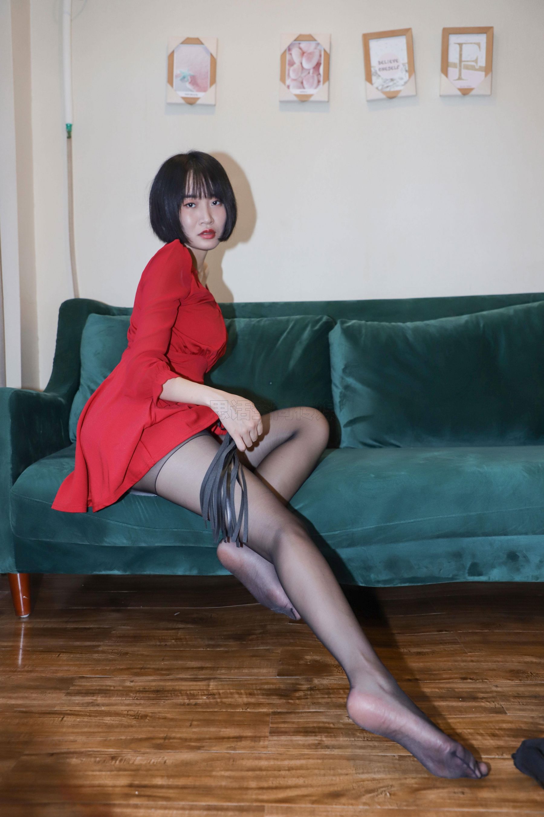 SJ033 新模沐沐子 红裙皮鞭の性感尤物-图35