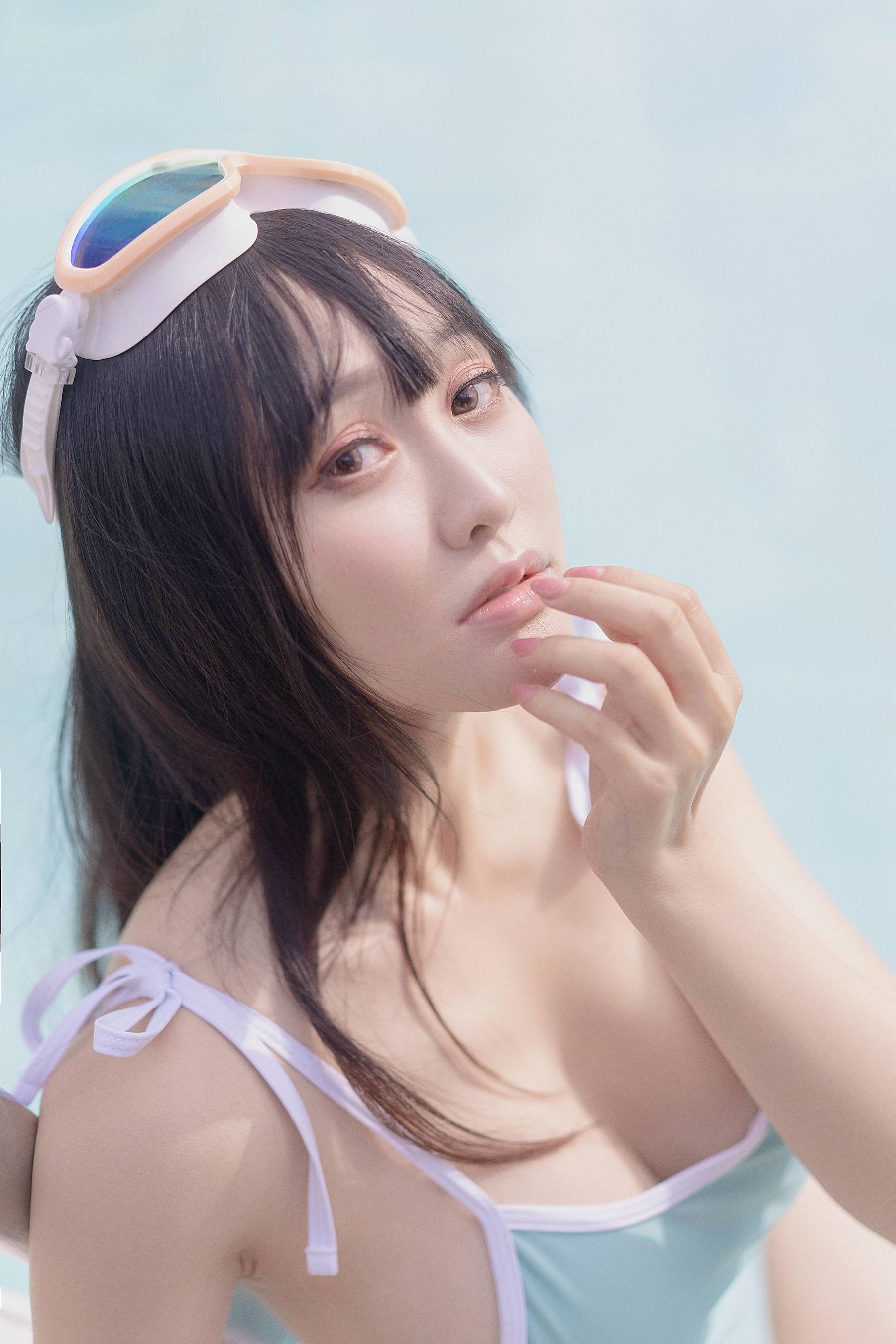 动漫博主脱尾巴Mizuki - 泳池-图29