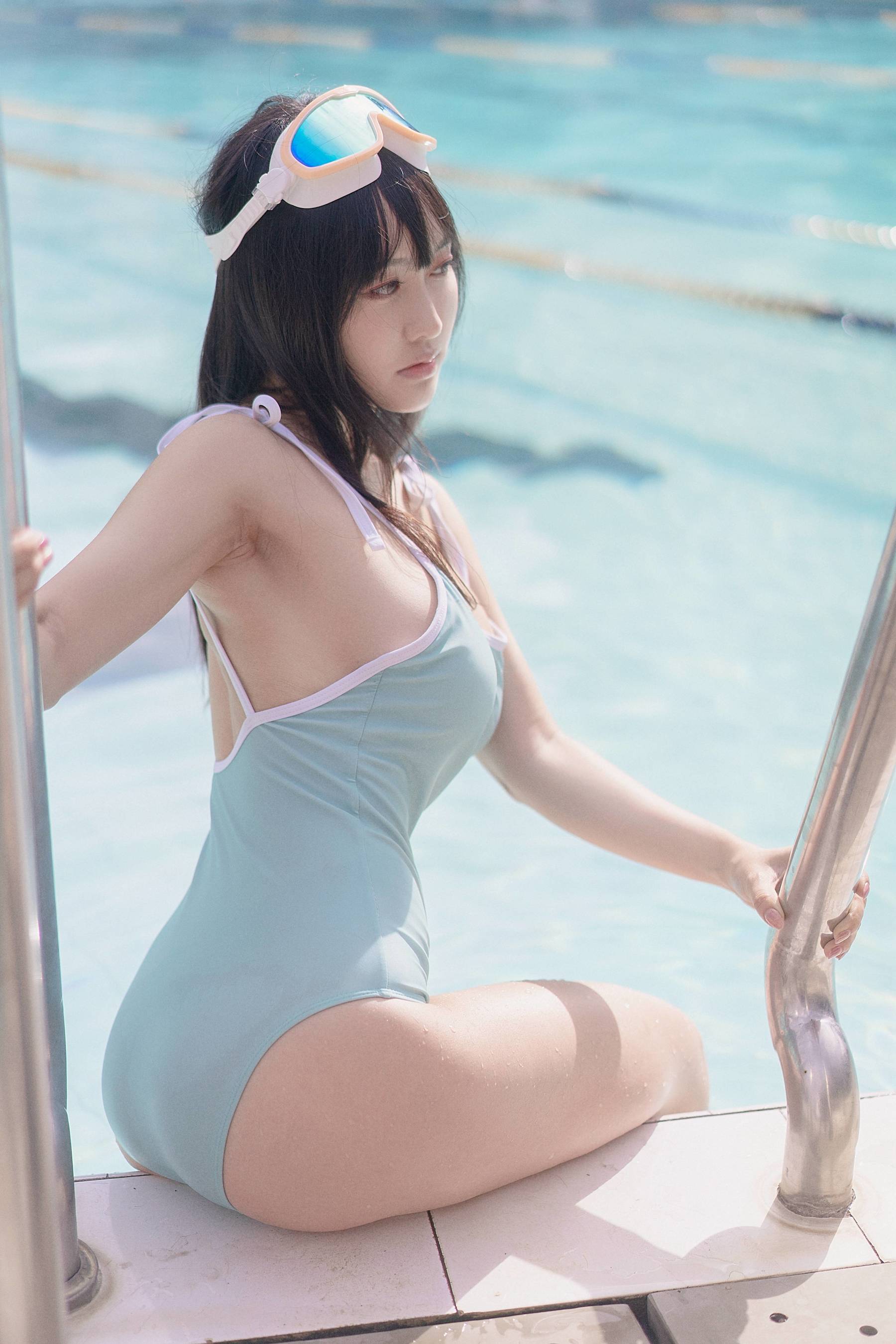 动漫博主脱尾巴Mizuki - 泳池-图31