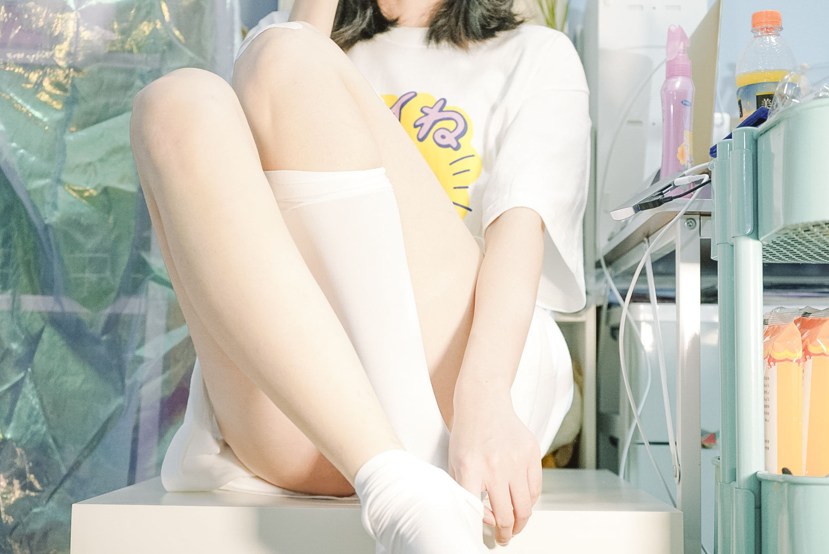 萌妹子眼酱大魔王w - 中筒白丝-图0