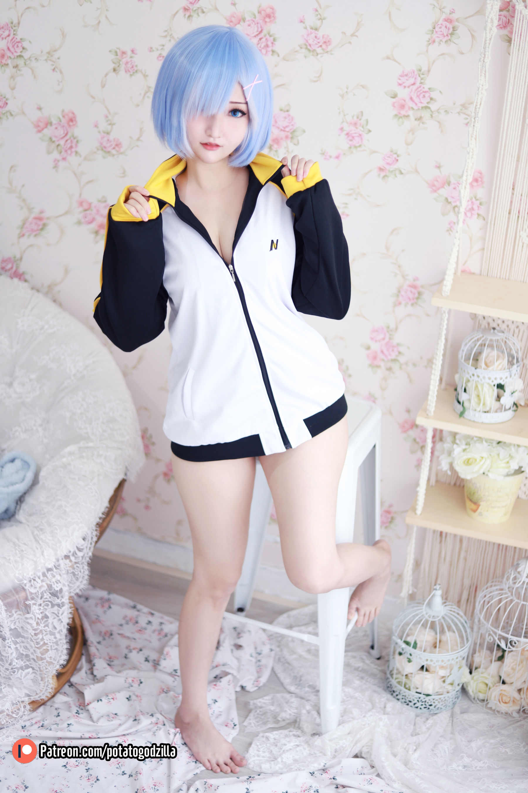 Coser小姐姐Potato Godzilla - Rem In Subaru Jacket-图9