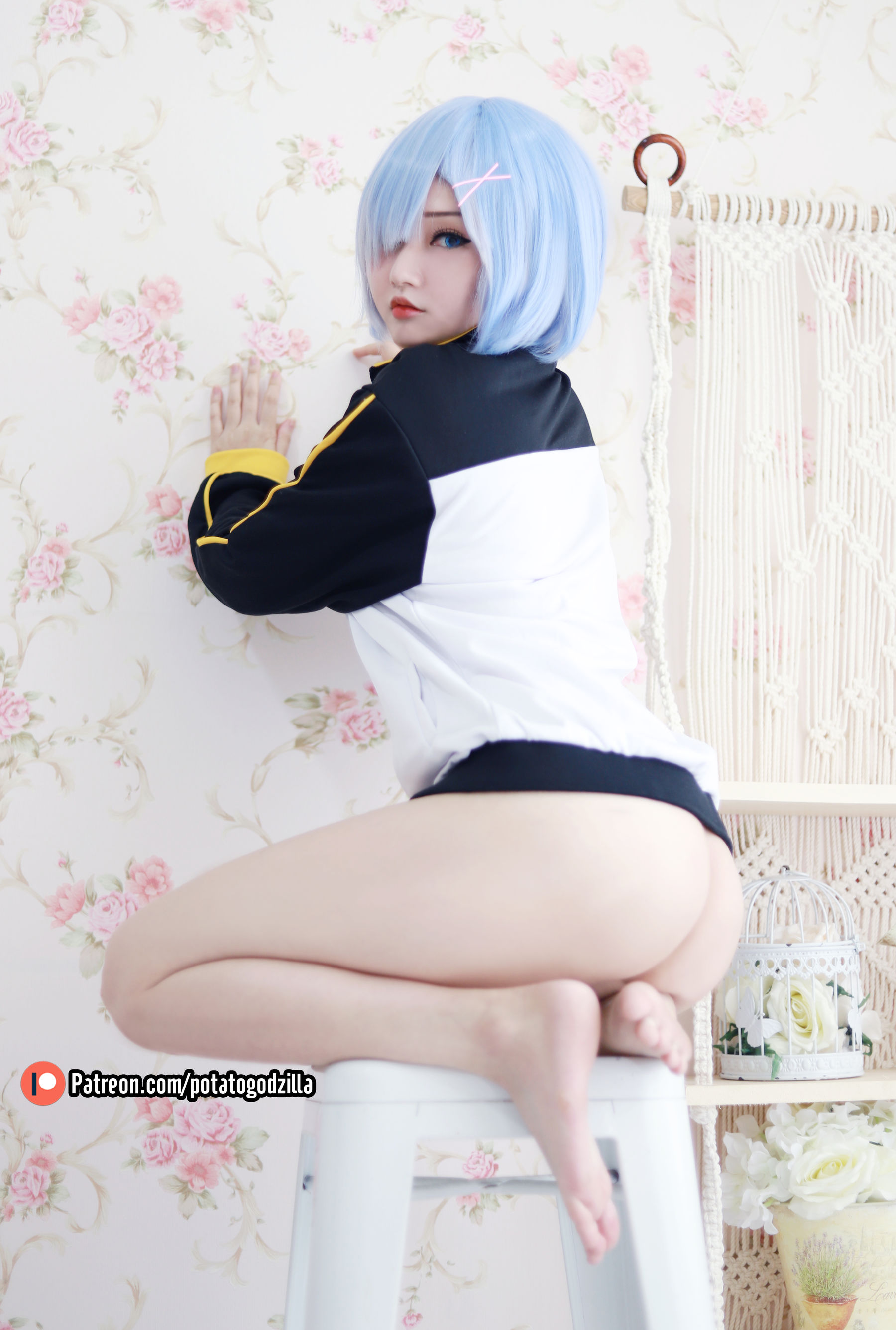 Coser小姐姐Potato Godzilla - Rem In Subaru Jacket-图11