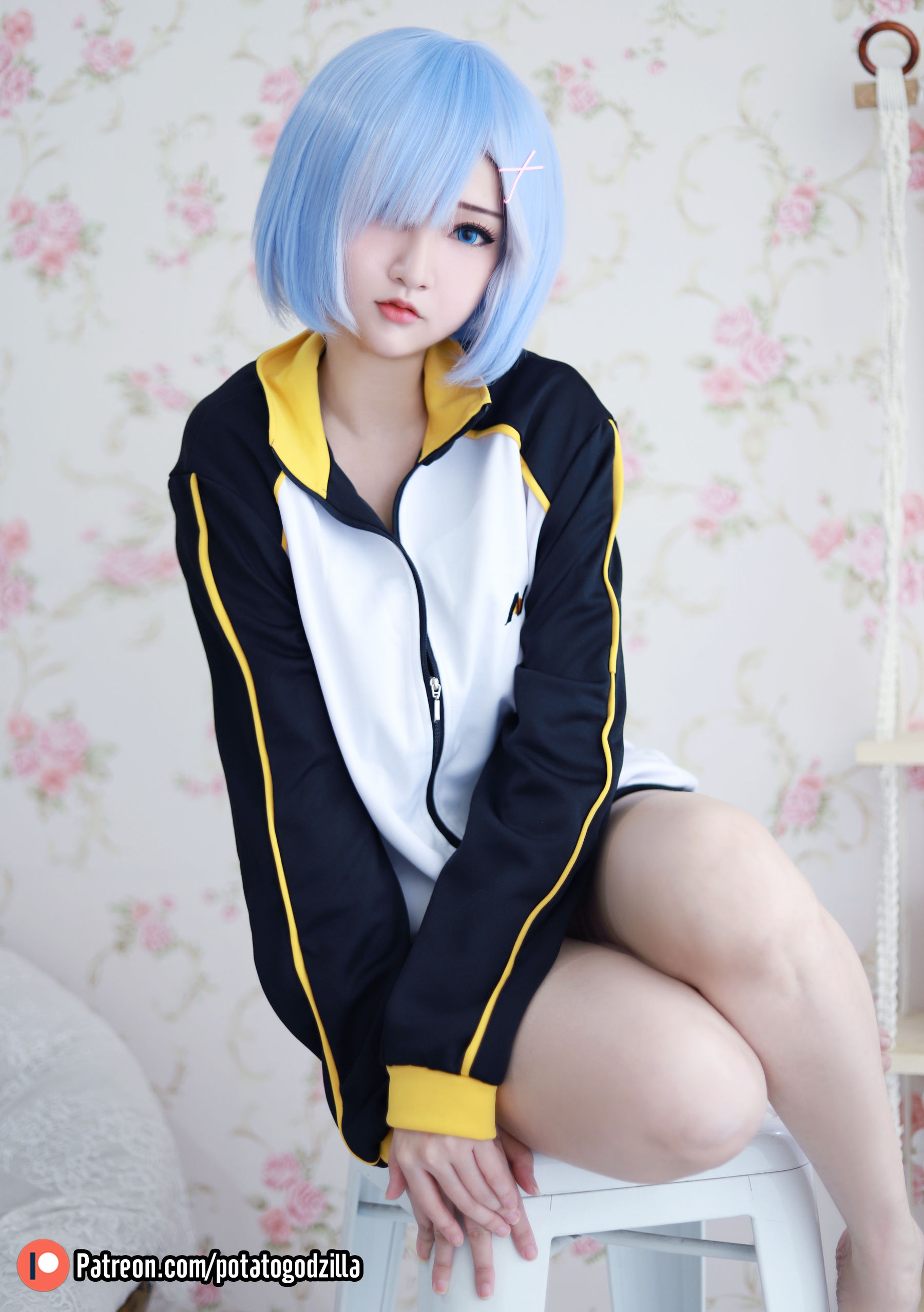 Coser小姐姐Potato Godzilla - Rem In Subaru Jacket-图12