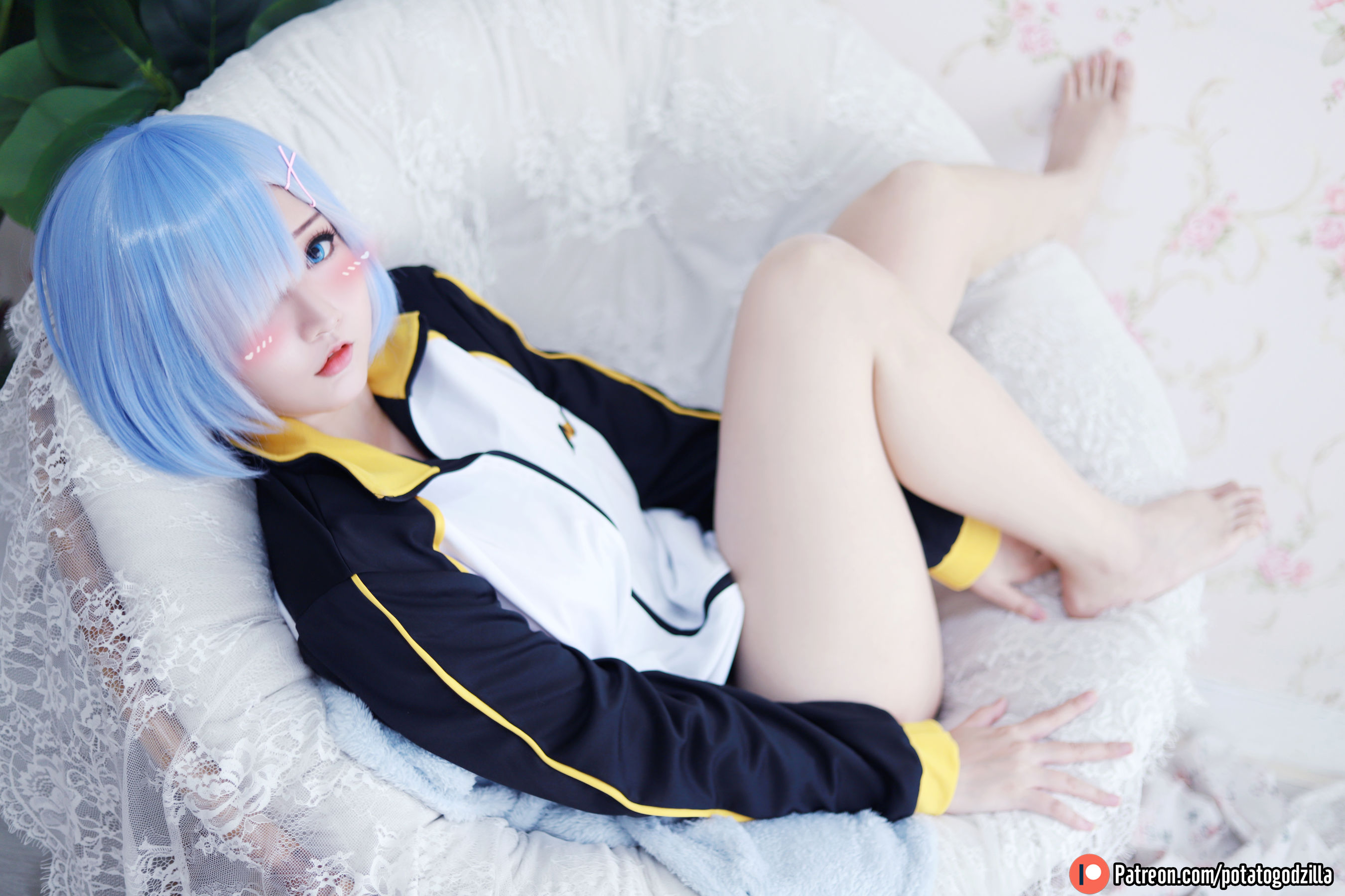 Coser小姐姐Potato Godzilla - Rem In Subaru Jacket-图15