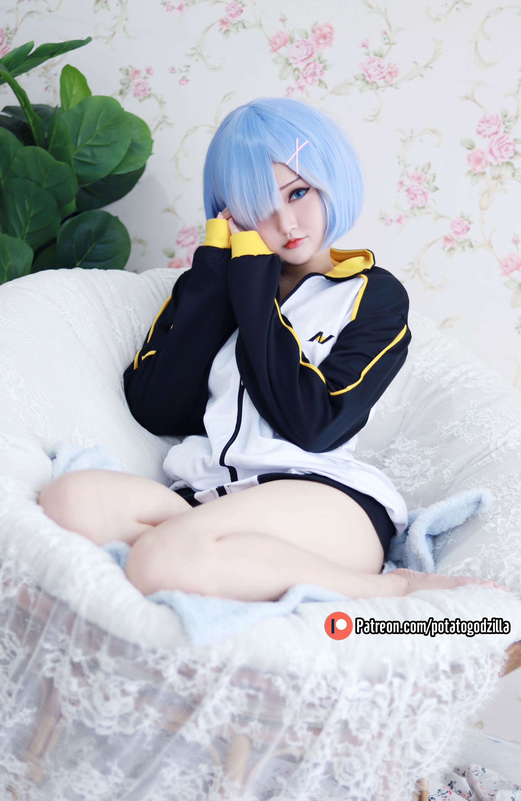 Coser小姐姐Potato Godzilla - Rem In Subaru Jacket-图19