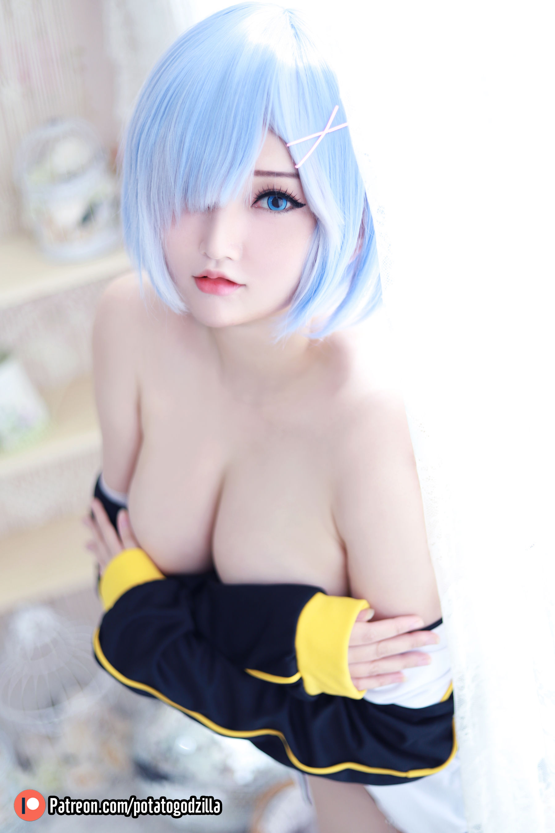 Coser小姐姐Potato Godzilla - Rem In Subaru Jacket-图24