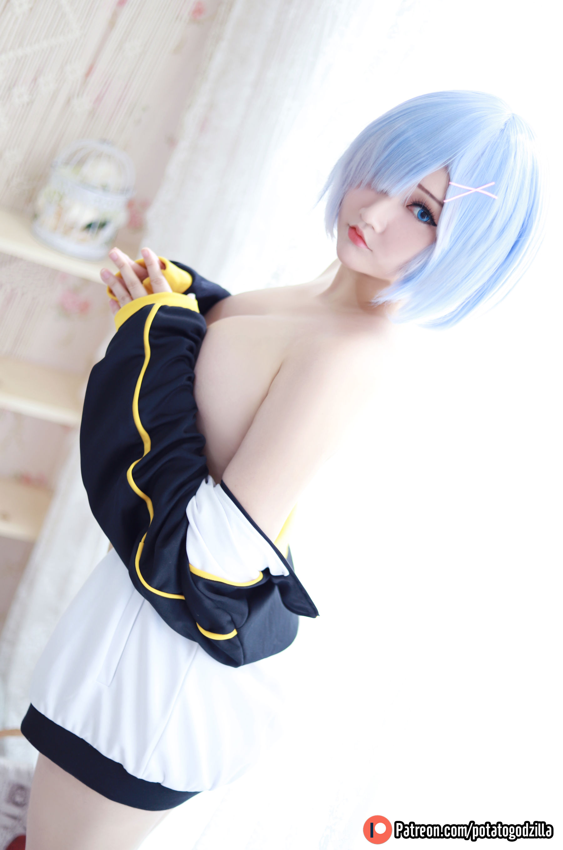 Coser小姐姐Potato Godzilla - Rem In Subaru Jacket-图25