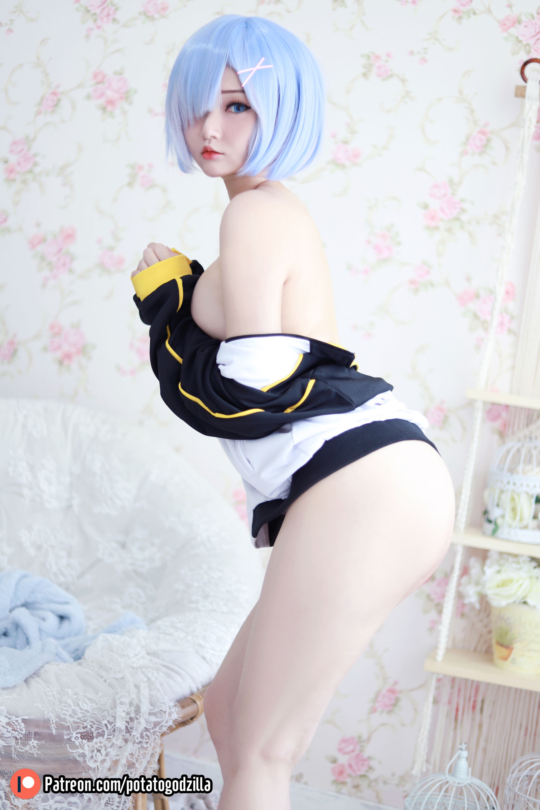 Coser小姐姐Potato Godzilla - Rem In Subaru Jacket-图26