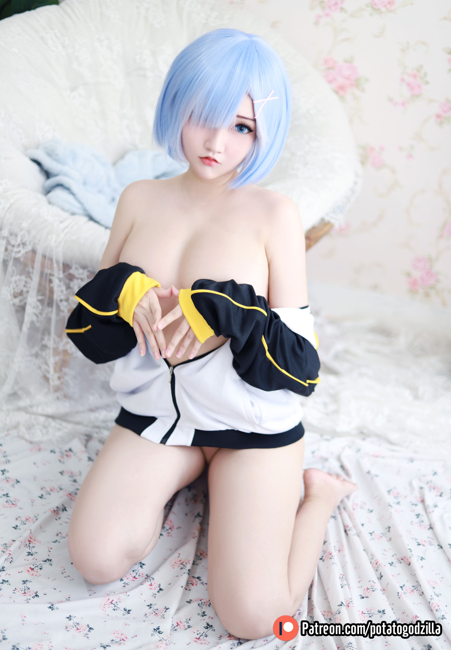 Coser小姐姐Potato Godzilla - Rem In Subaru Jacket-图27