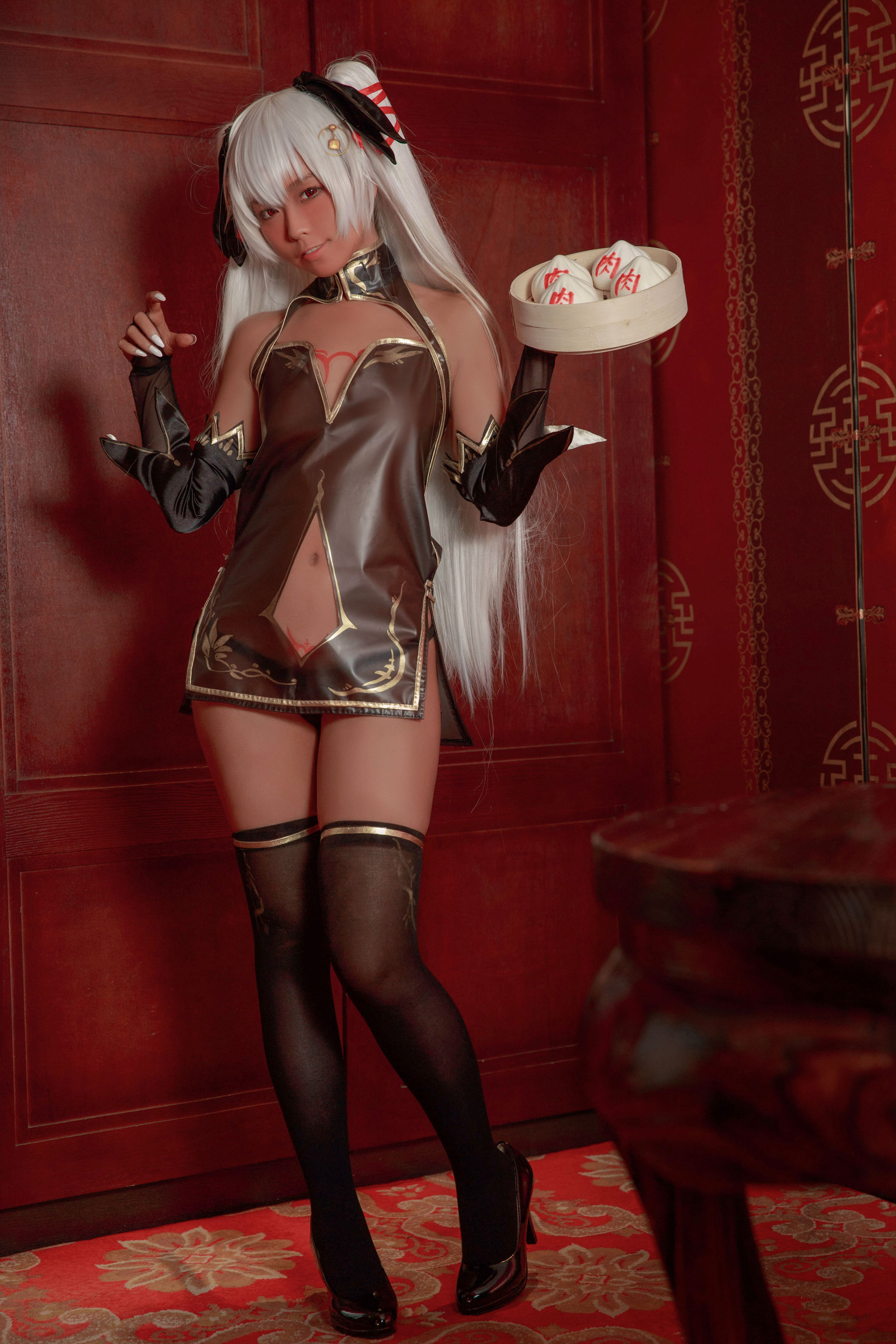 动漫博主G44不会受伤 - 褐色旗袍娘-图1