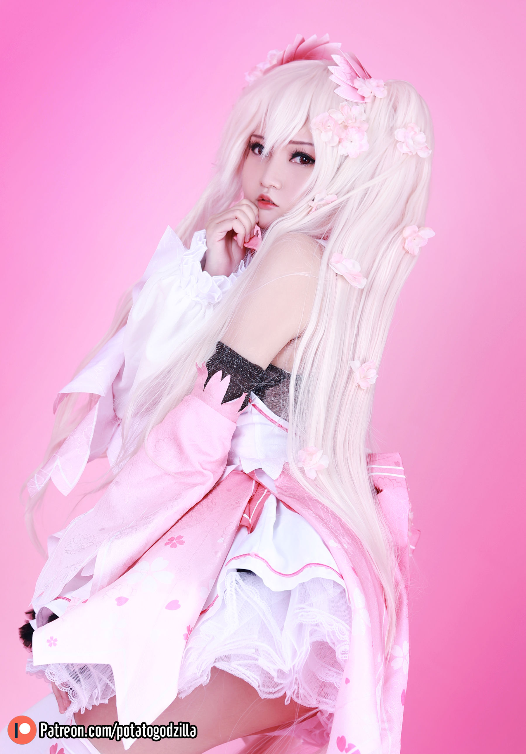 Coser小姐姐Potato Godzilla - Sakura Miku-图9