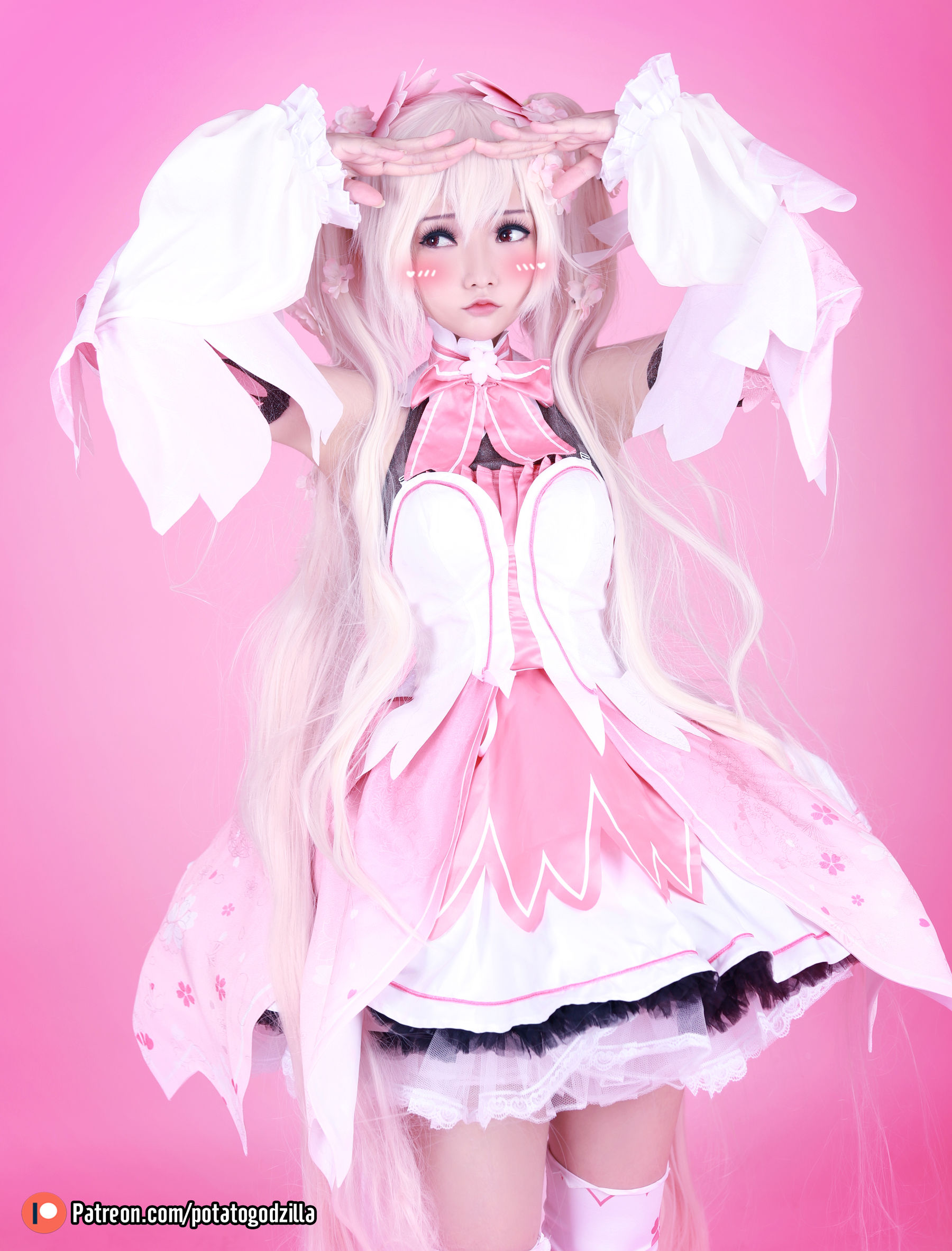 Coser小姐姐Potato Godzilla - Sakura Miku-图16