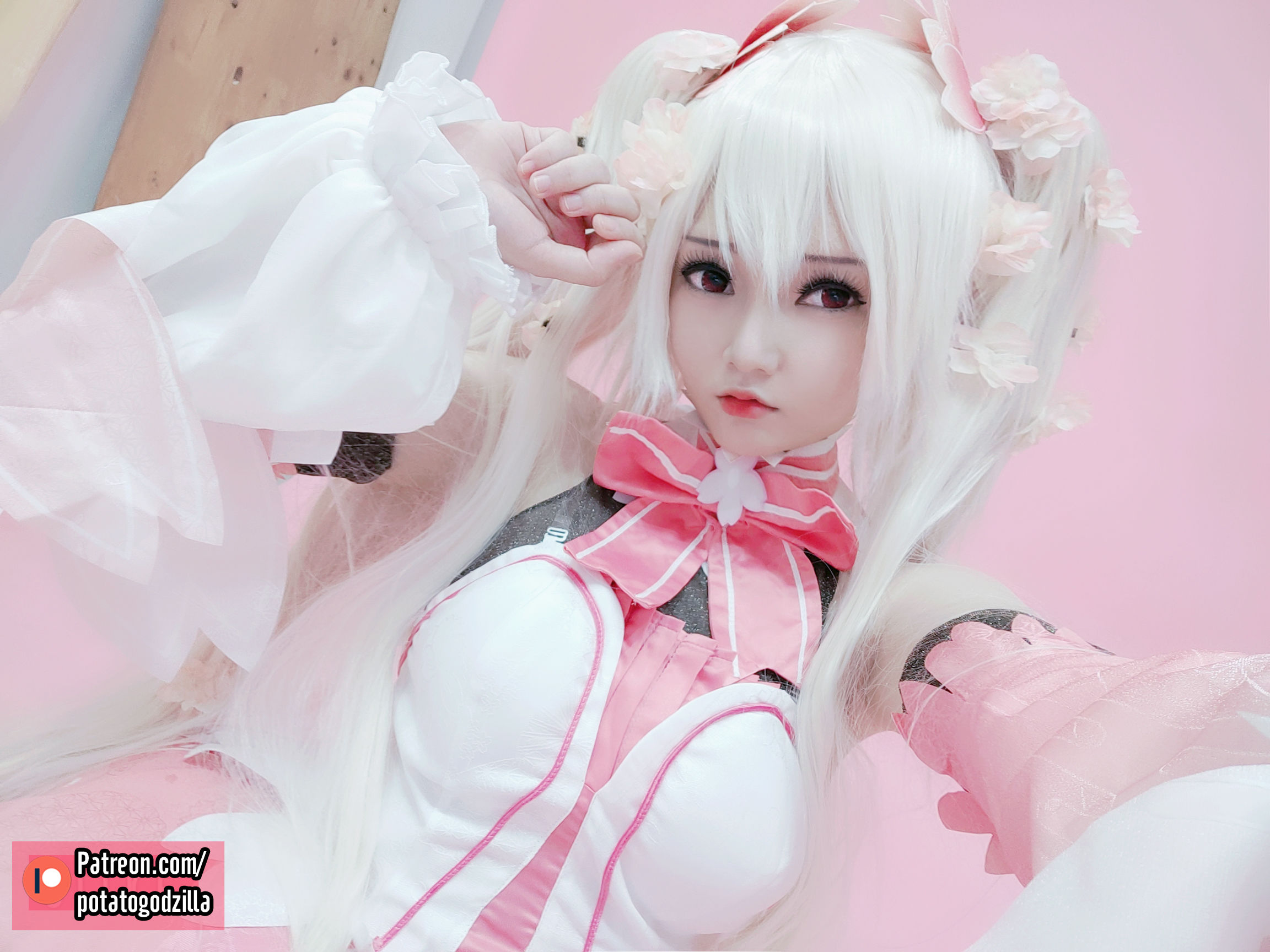 Coser小姐姐Potato Godzilla - Sakura Miku-图34