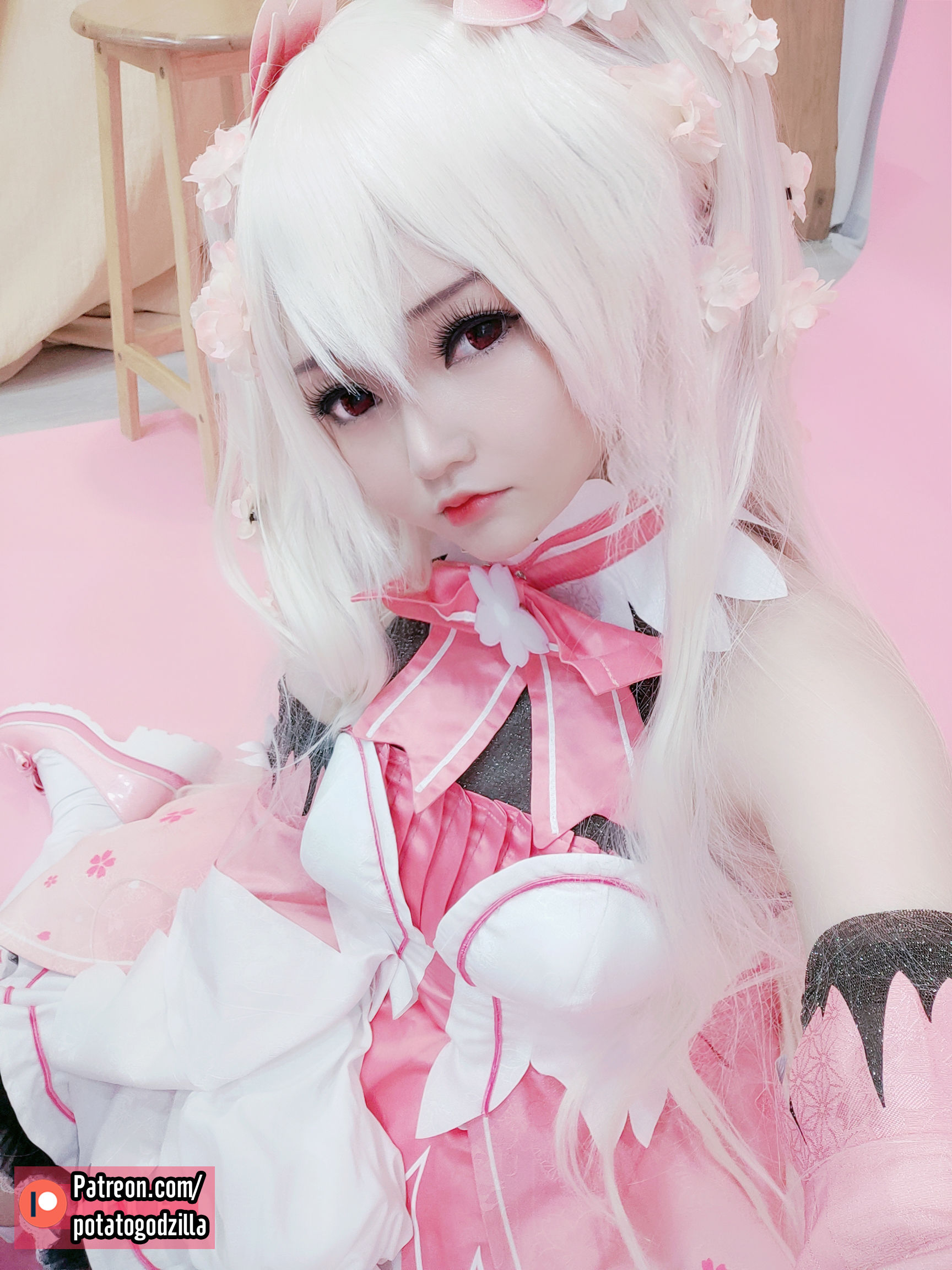 Coser小姐姐Potato Godzilla - Sakura Miku-图36