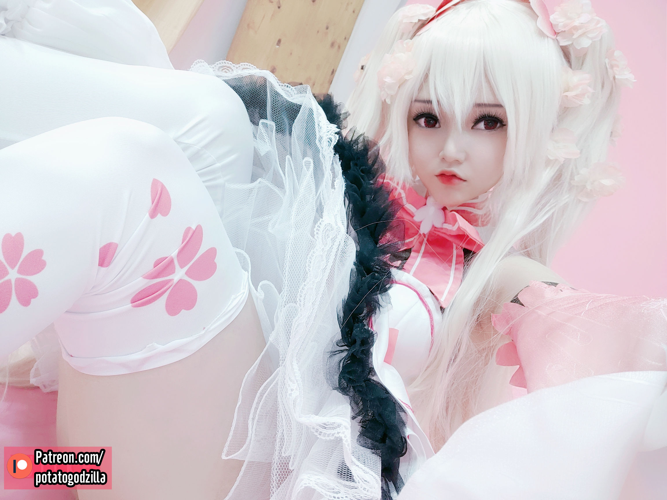 Coser小姐姐Potato Godzilla - Sakura Miku-图38