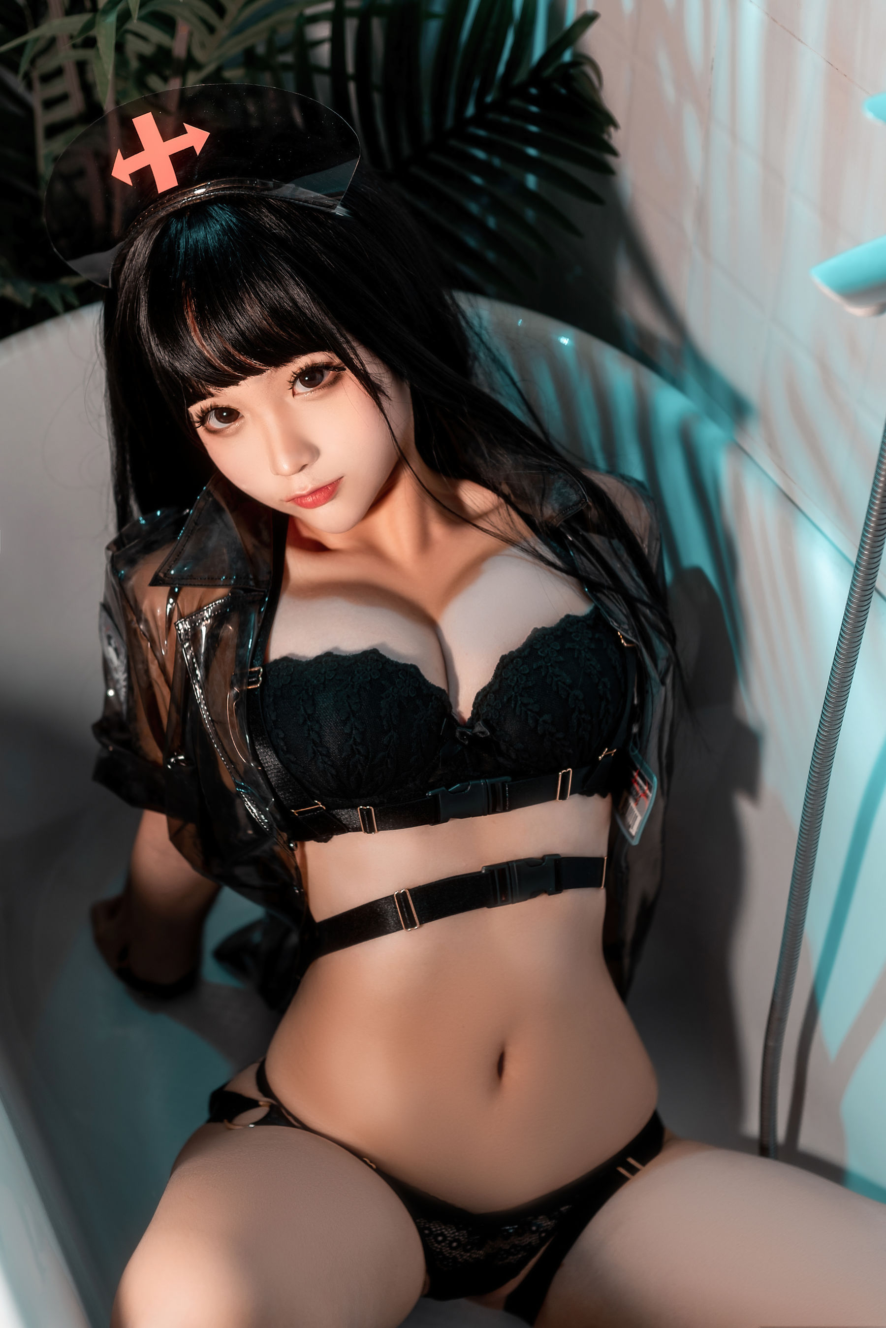 动漫博主蠢沫沫 - 胶衣护士 黑-图10