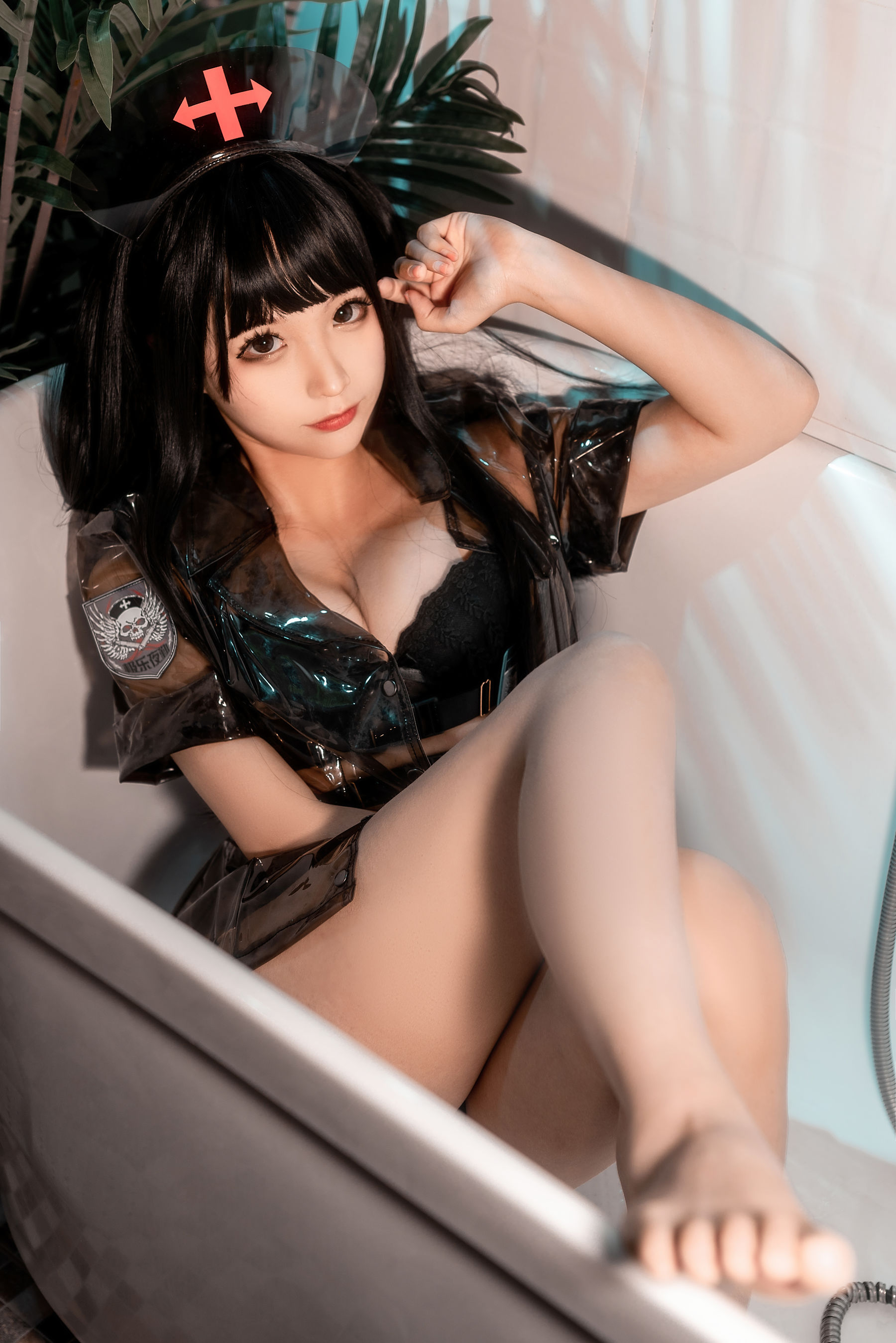 动漫博主蠢沫沫 - 胶衣护士 黑-图4