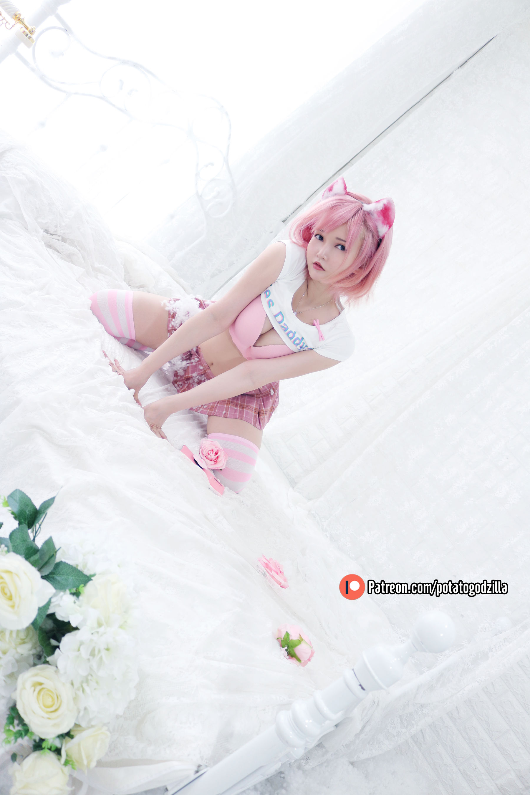 Coser小姐姐Potato Godzilla - Pink Casual-图11