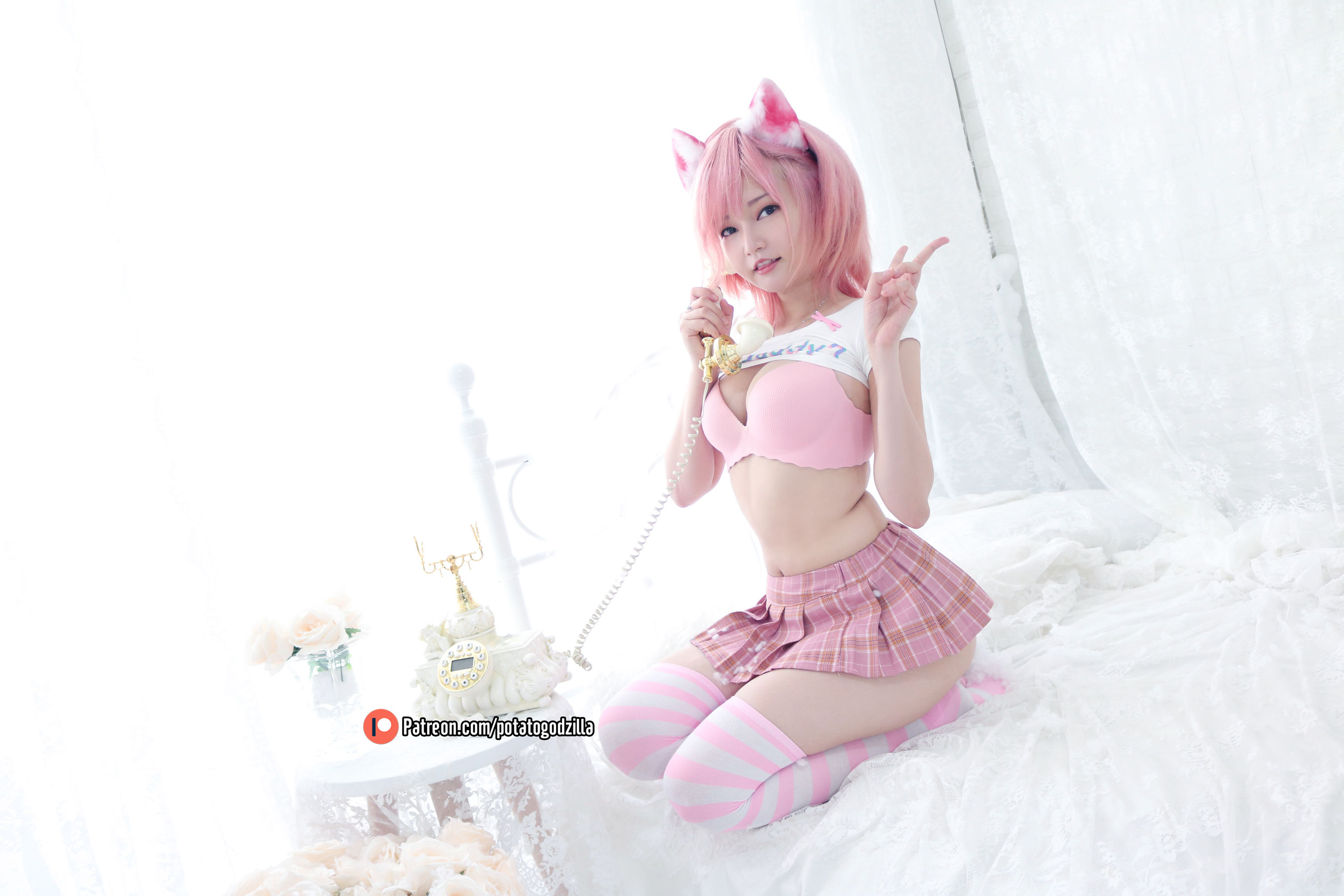 Coser小姐姐Potato Godzilla - Pink Casual-图14