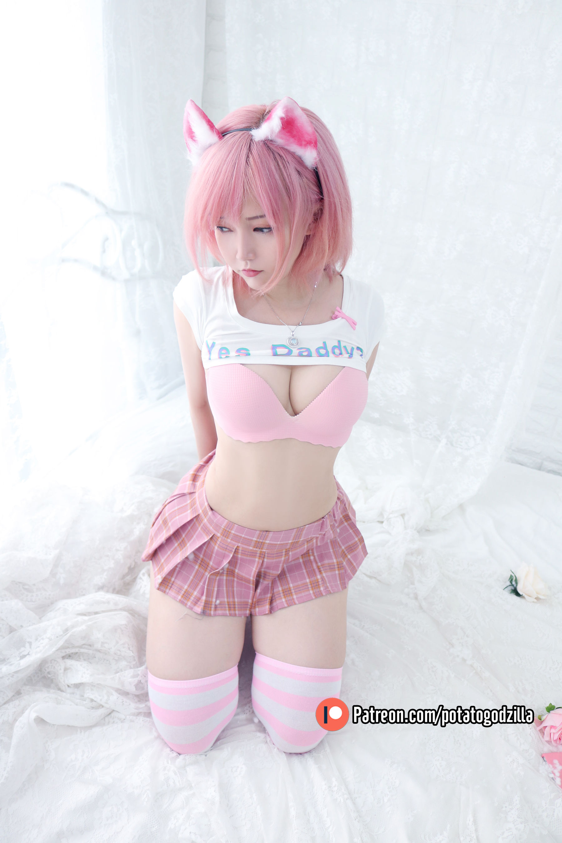 Coser小姐姐Potato Godzilla - Pink Casual-图21
