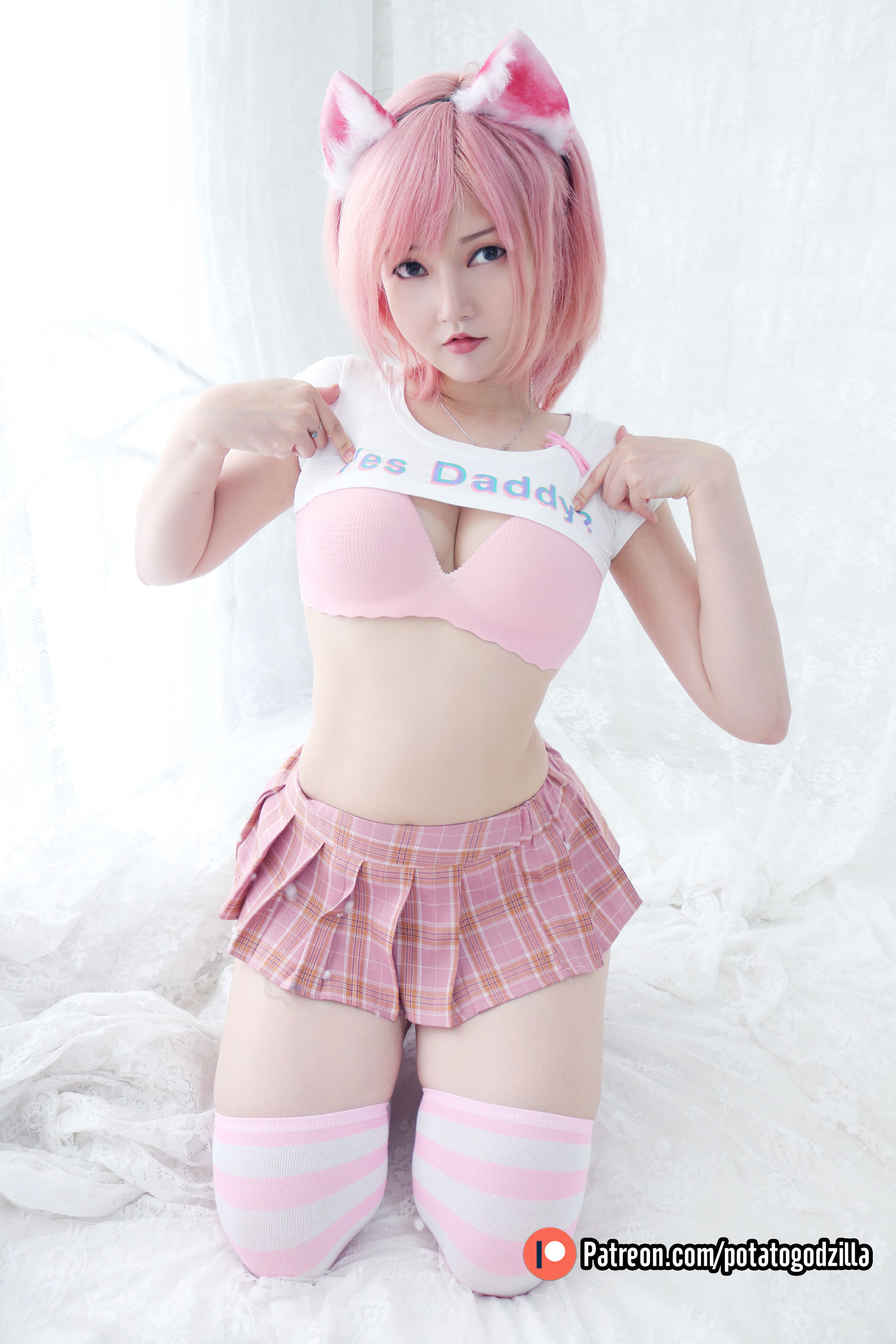 Coser小姐姐Potato Godzilla - Pink Casual-图22