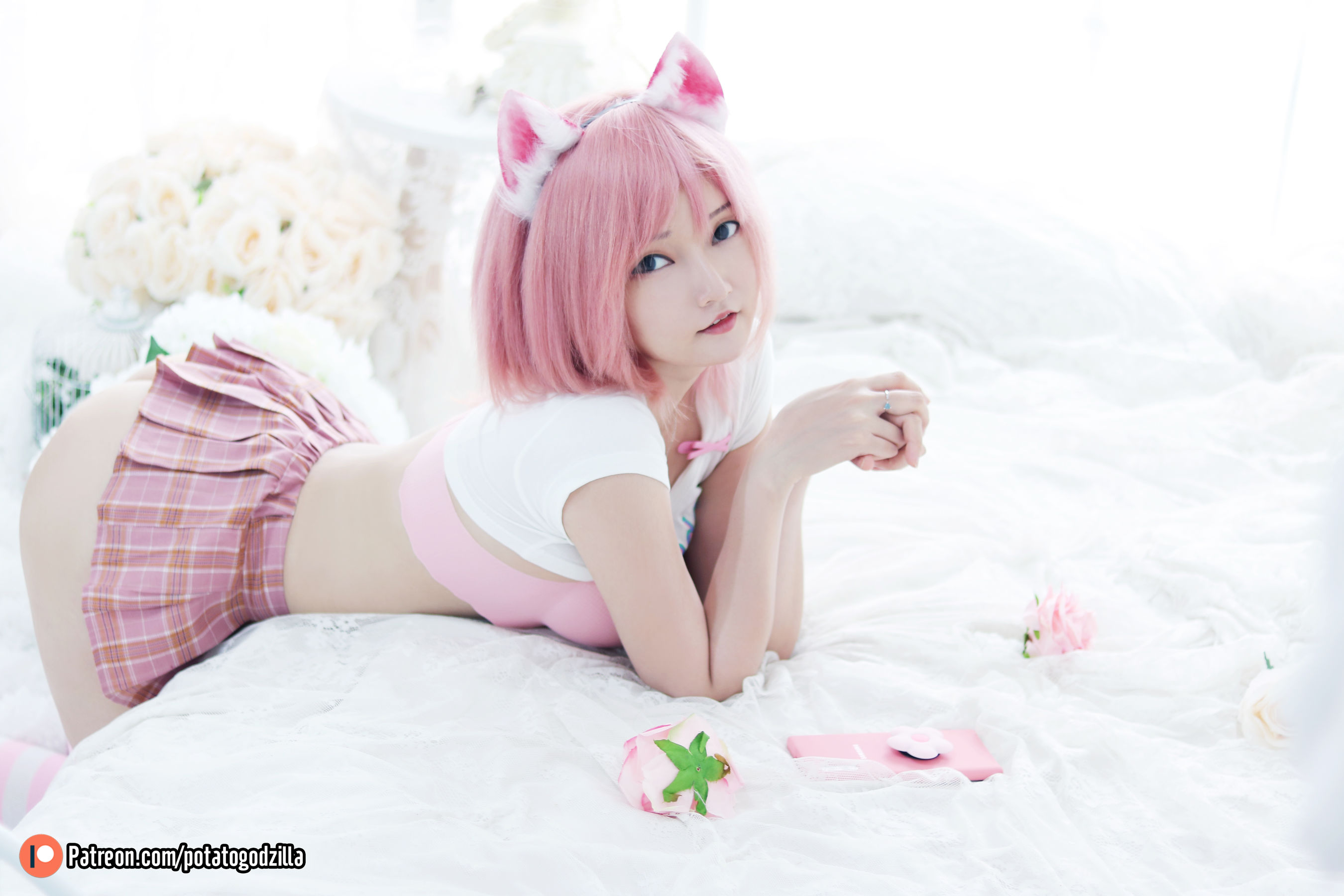 Coser小姐姐Potato Godzilla - Pink Casual-图3