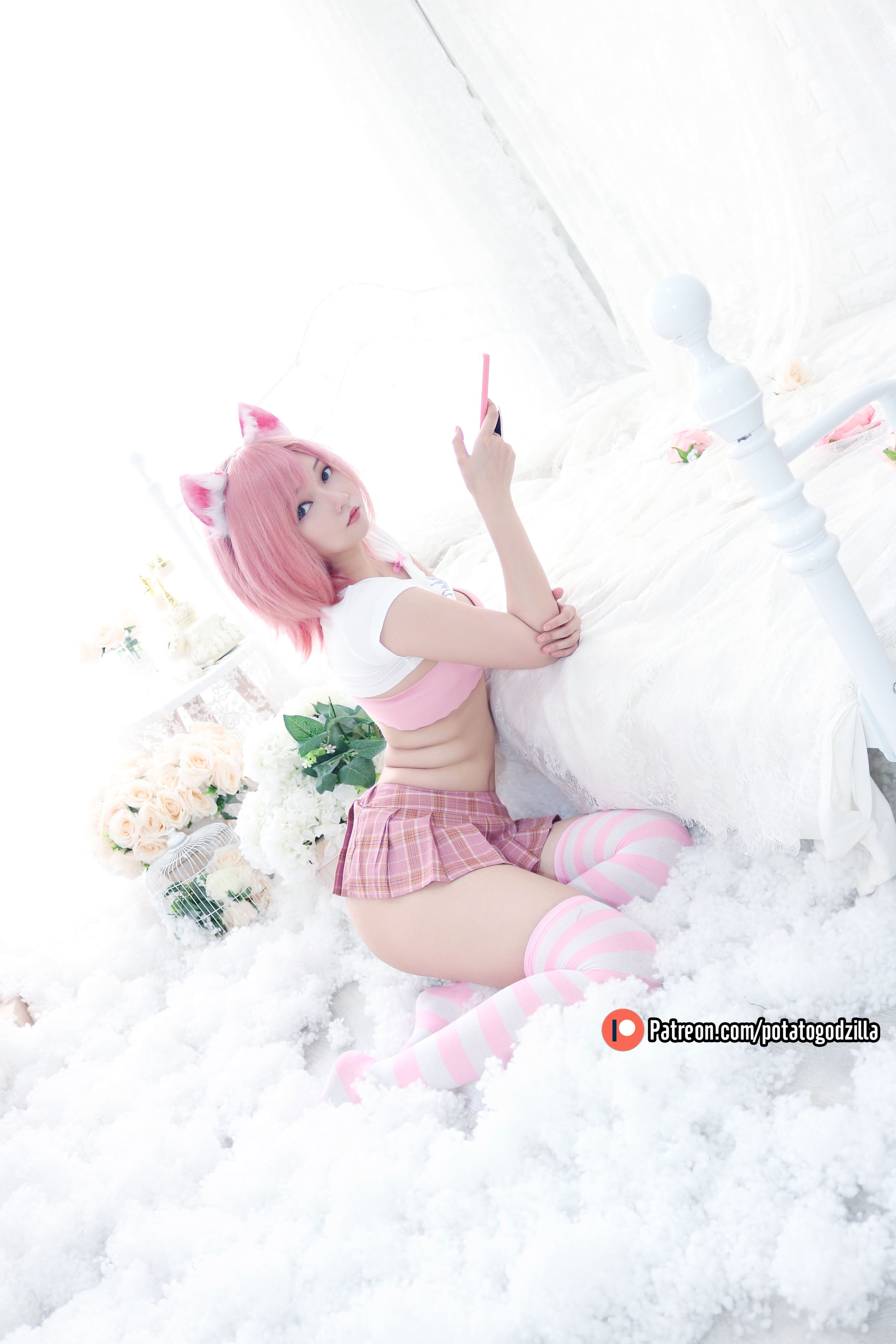 Coser小姐姐Potato Godzilla - Pink Casual-图7