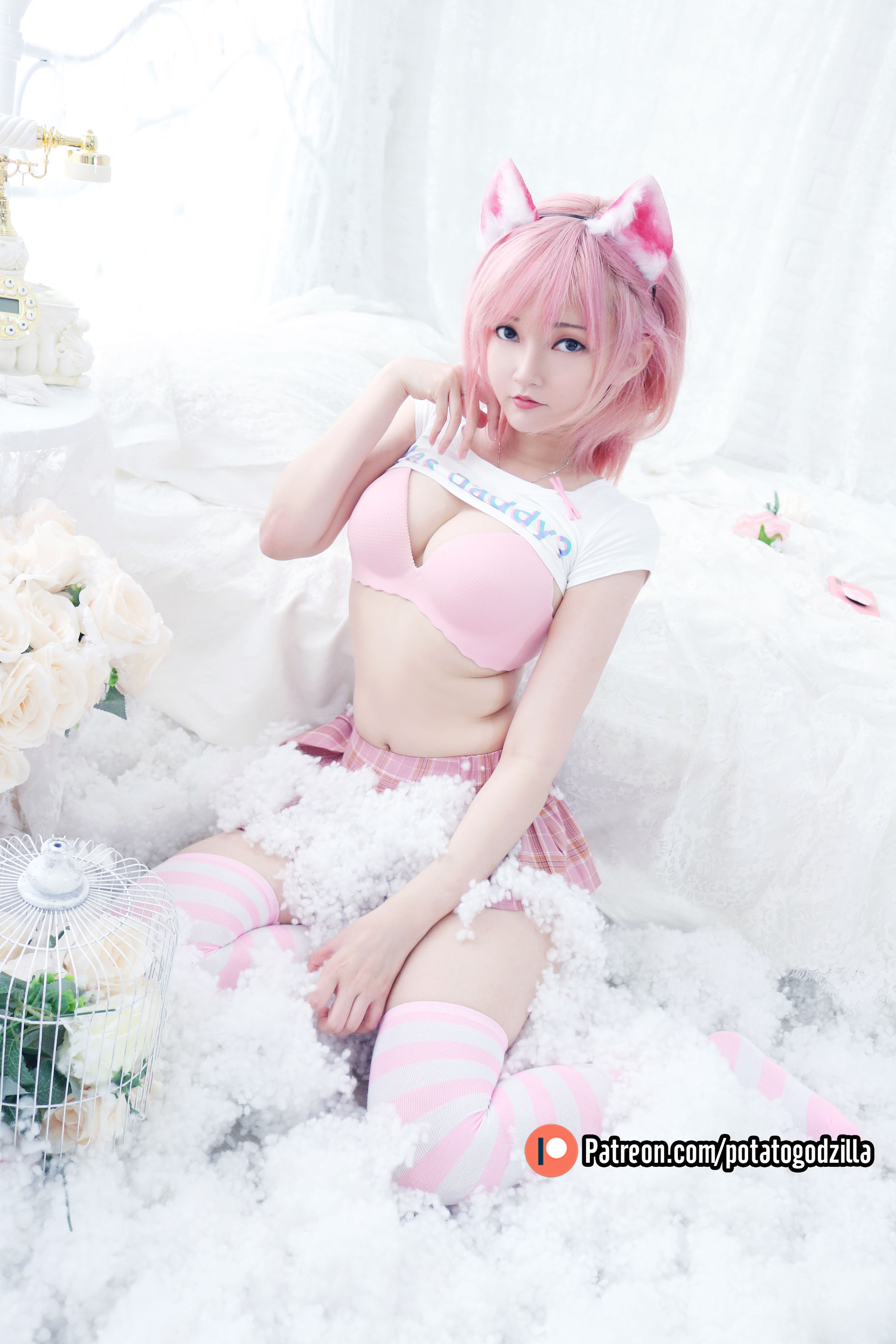 Coser小姐姐Potato Godzilla - Pink Casual-图8
