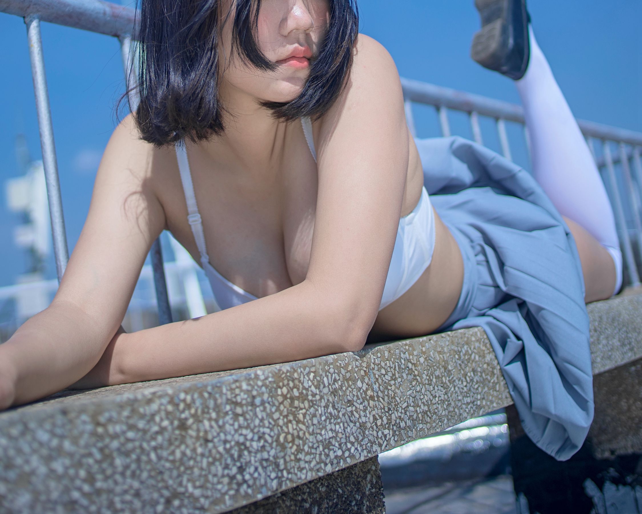 微博妹子 汐 - 天台JK-图24