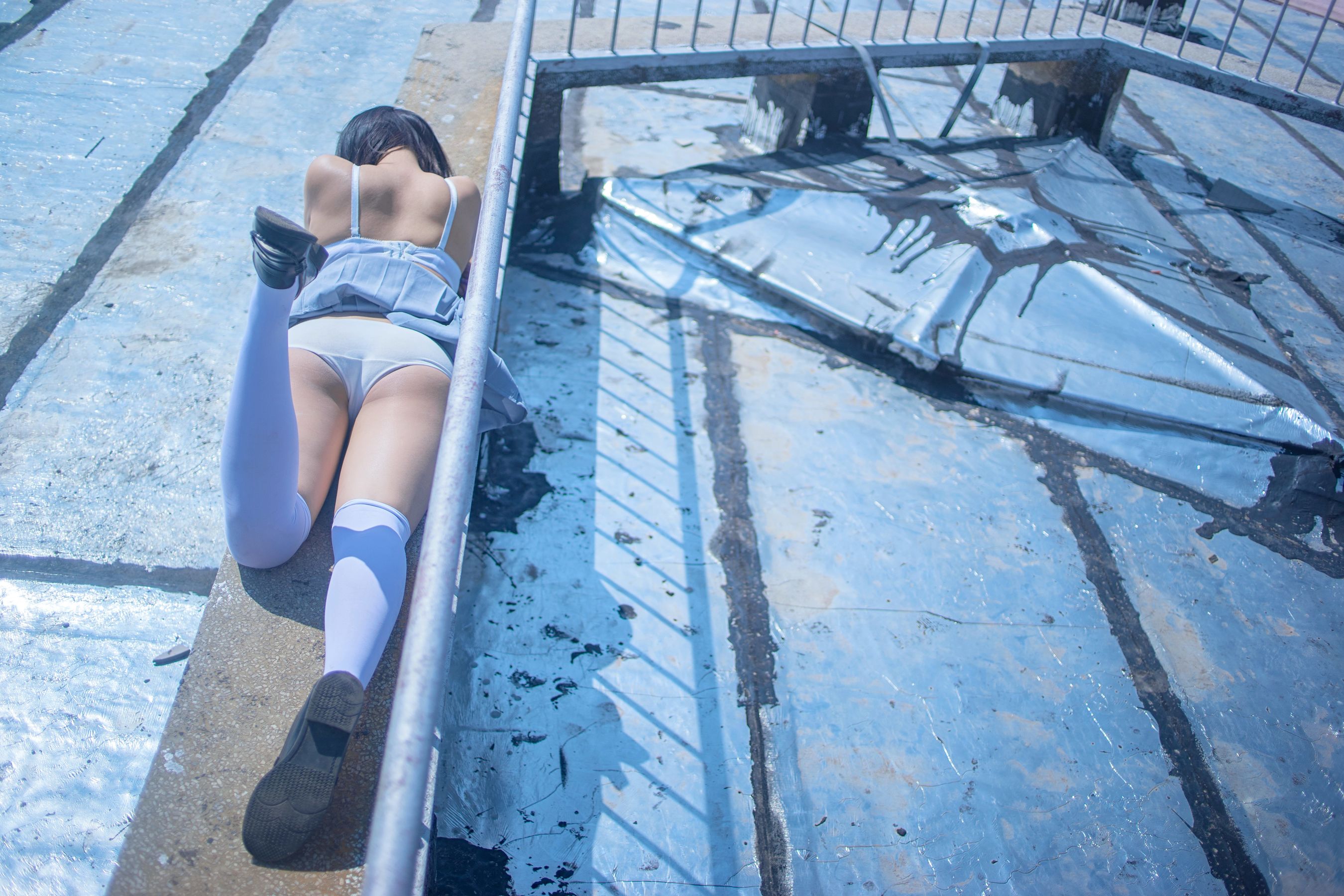 微博妹子 汐 - 天台JK-图26