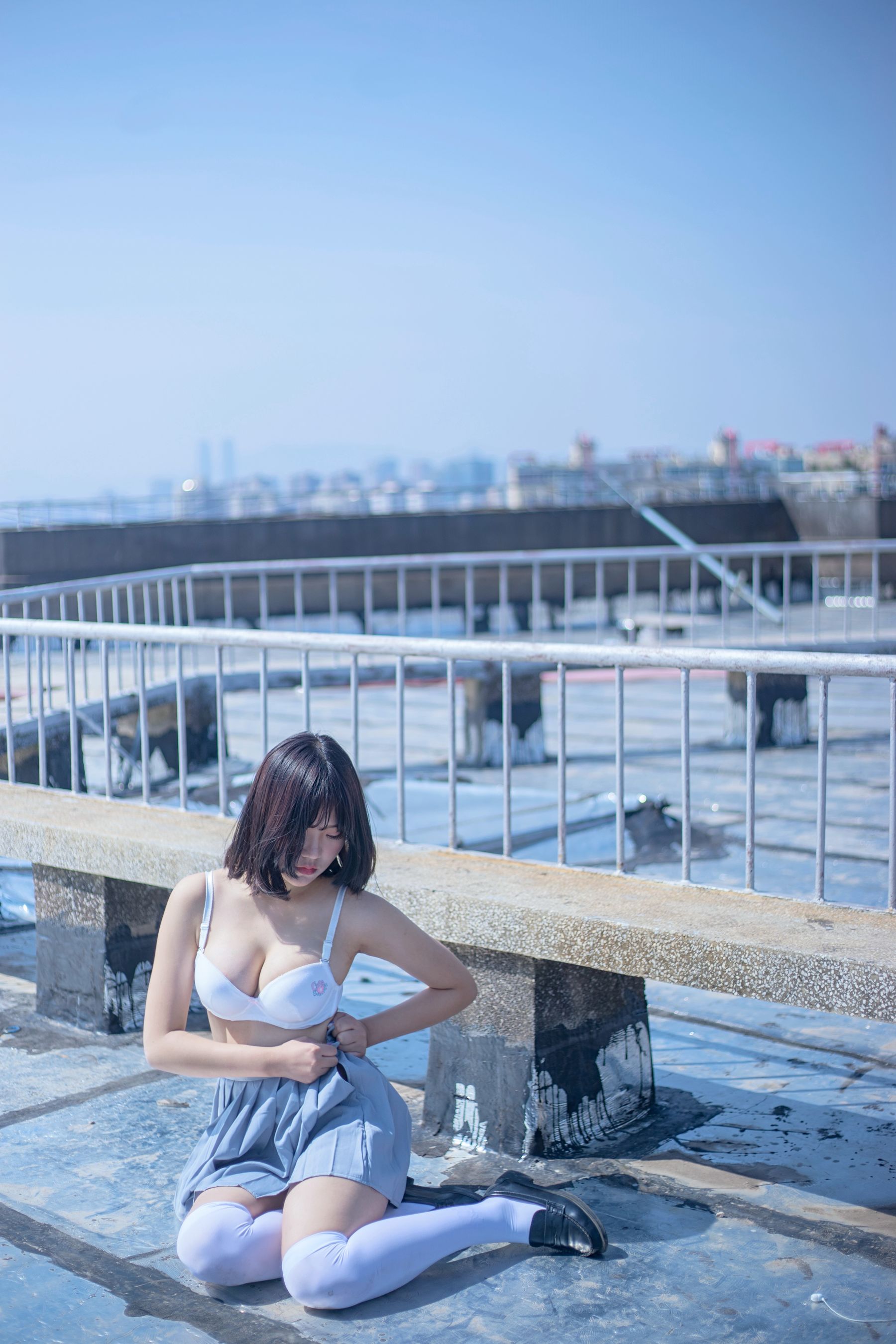 微博妹子 汐 - 天台JK-图35